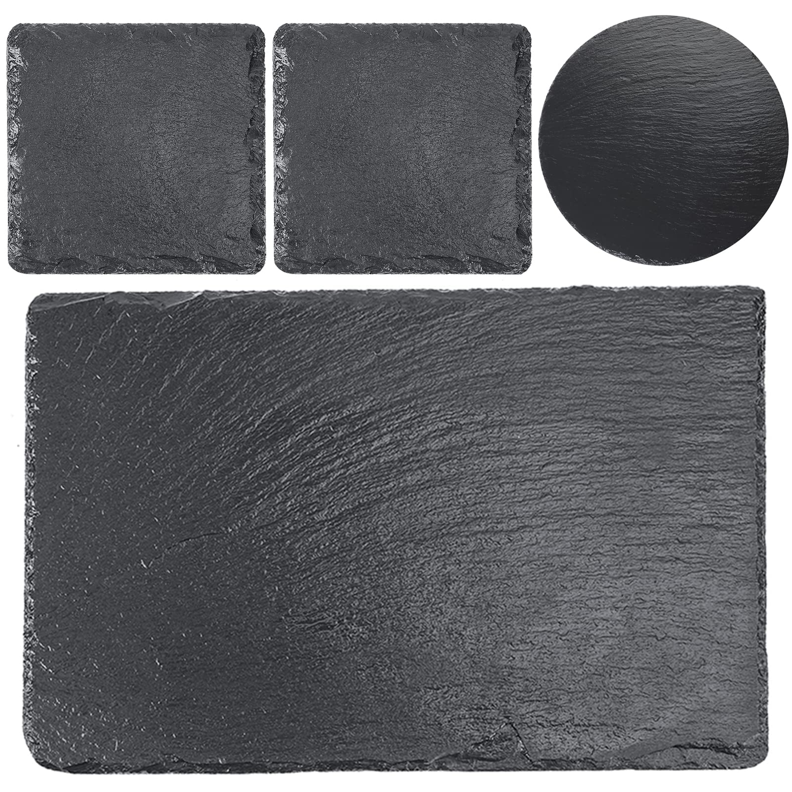 Lot de 4 Plateformes naturelles en ardoise pour reptiles