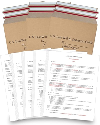 2026 Last Will and Testament Kit (3-Pack) – DIY Estate