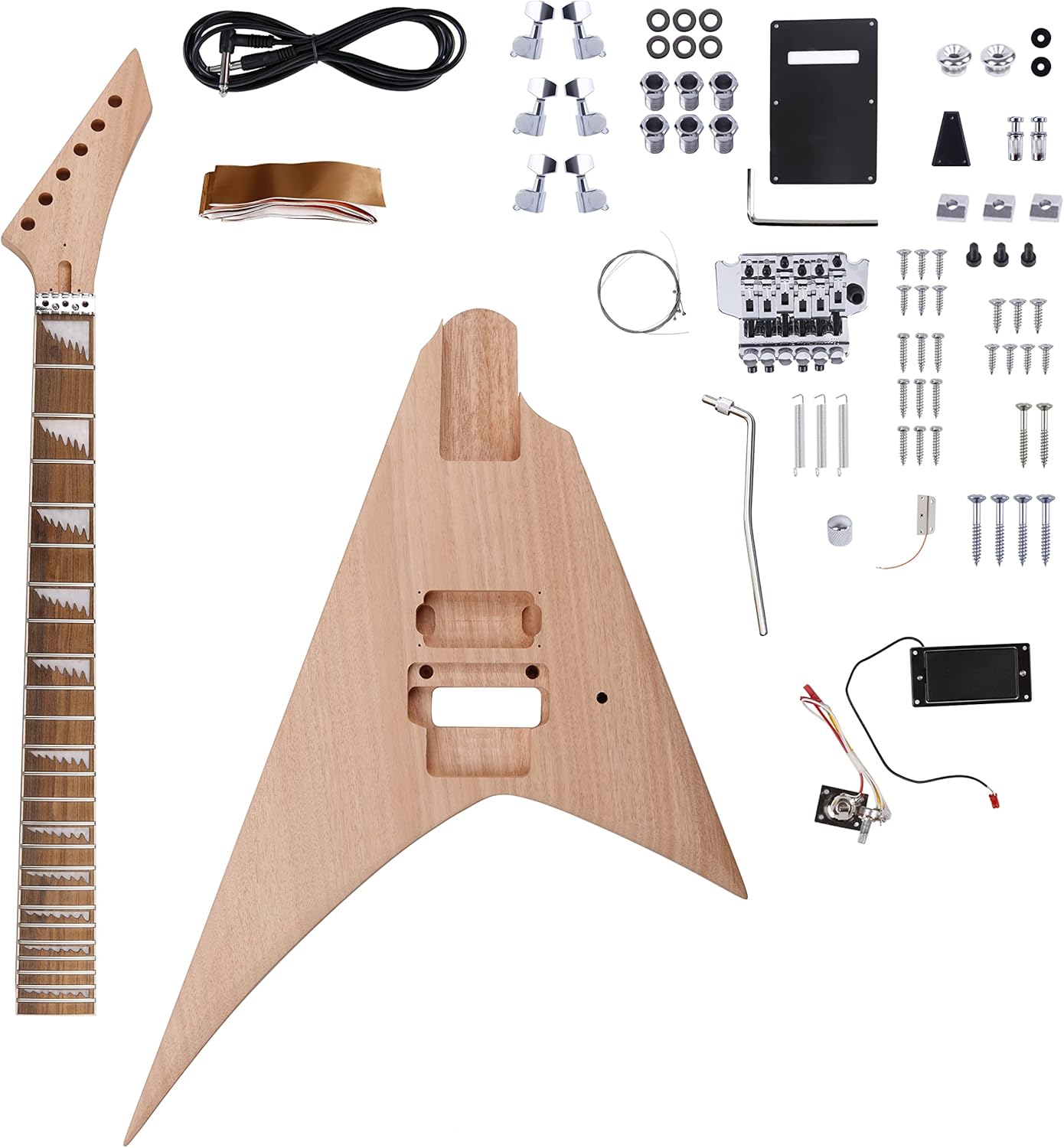 Leo Jaymz DIY Electric Guitar Kits in AL Style Mahogany