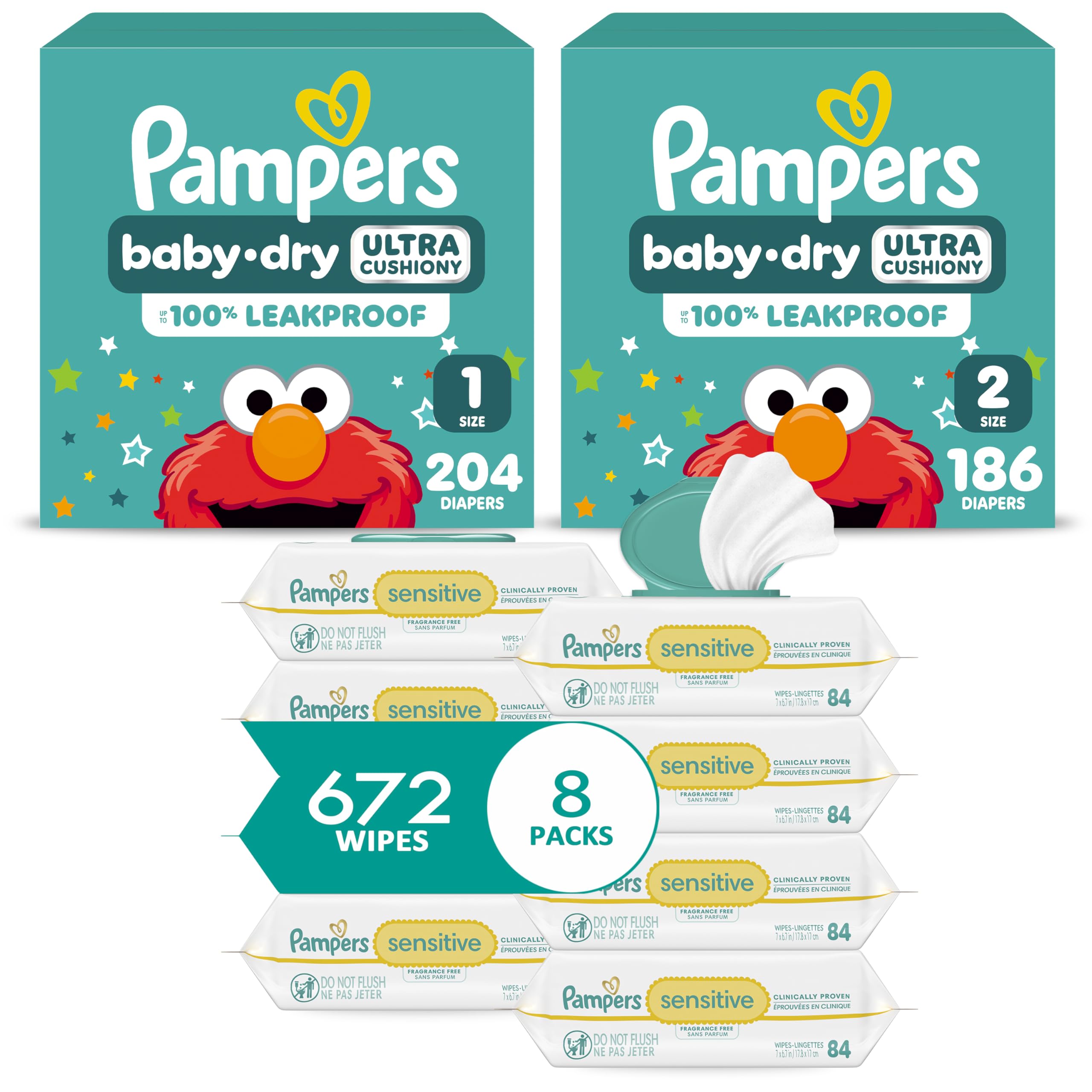 Amazon.com: Pampers Baby Diapers and Wipes Starter Kit, Baby Dry