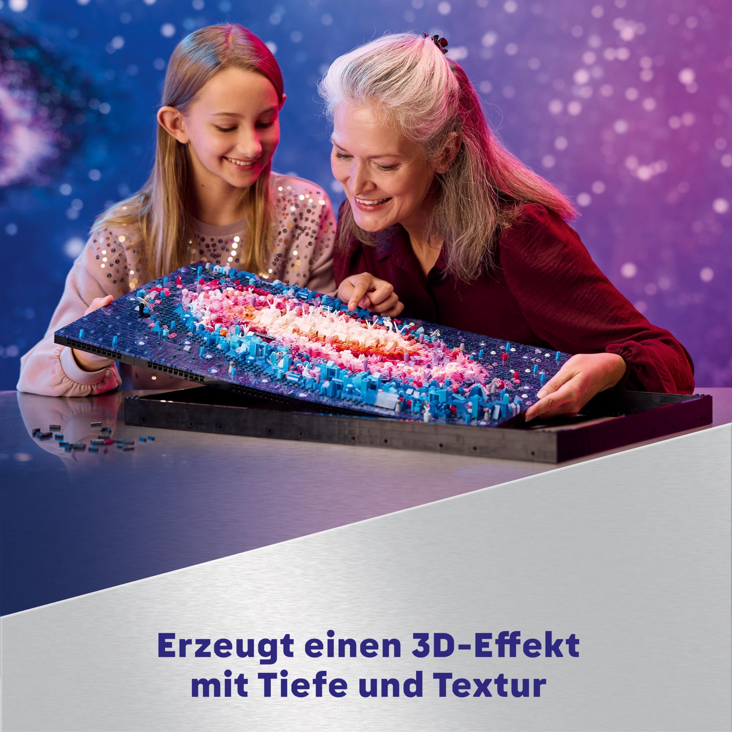 LEGO Art Die Milchstraßen-Galaxie, Wanddeko, Geschenk für Weltraum- und Astronomie-Fans, Bauset für Erwachsene, kreative Aktivität, Sonnensystem und Konstellationen, Wandkunst fürs Wohnzimmer 31212