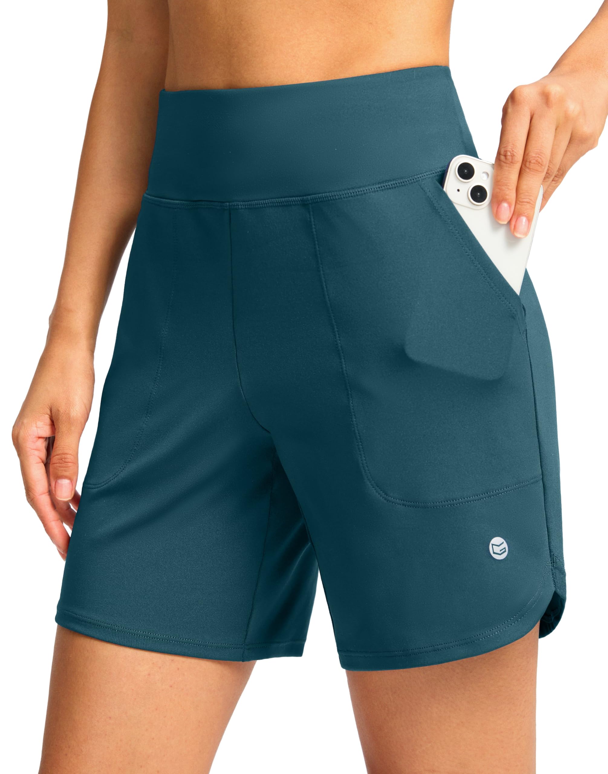 G Gradual Women's Athletic Shorts 6" High Waisted Casual Shorts for Women