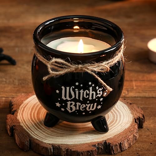 Halloween Candle,Witch Cauldron Candles with Ghost | Pumpkin Scented Candle