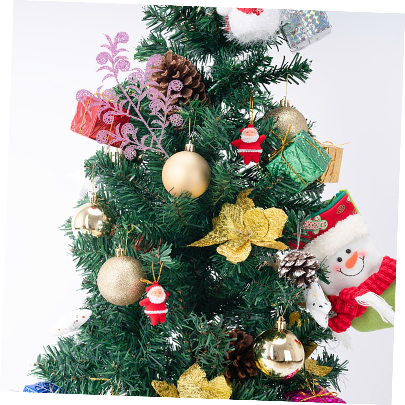 COHEALI 14pezzi Foglie Di Natale Artificiali Stecchini Di Foglie Decorazioni Fai Da Te Per Albero Di Natale Ghirlande Articoli Per Feste Natalizie Accessori Per Foto Decorazioni Per Casa