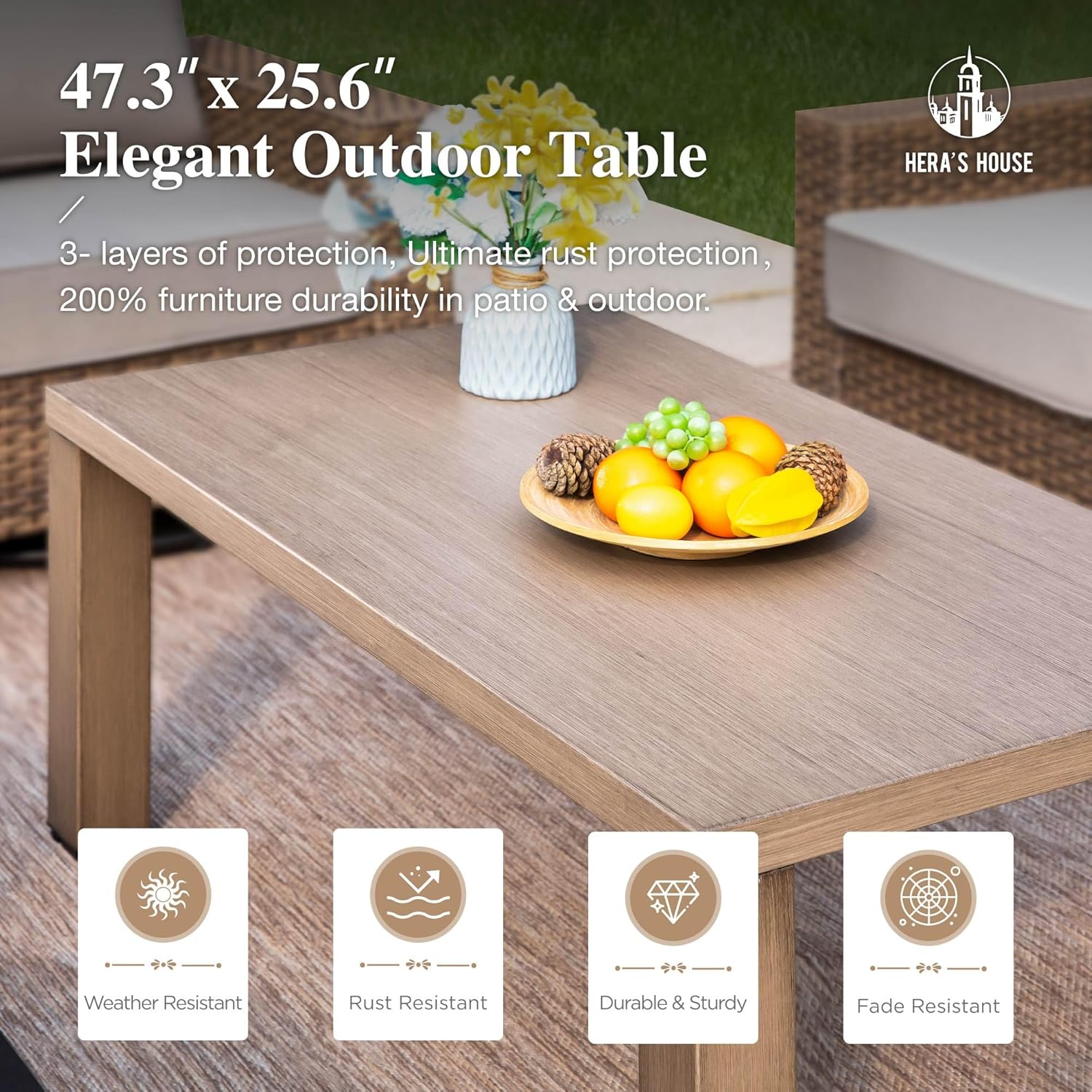 Patio Furiture Set with Swivel Glider Chairs, Outdoor Wicker Conversation Set with 5.5" Thick Cushions, 6 Pieces Deep Seating Outside Sofa Set with 4.92" Wide Armrests for Deck Lawn, Grey