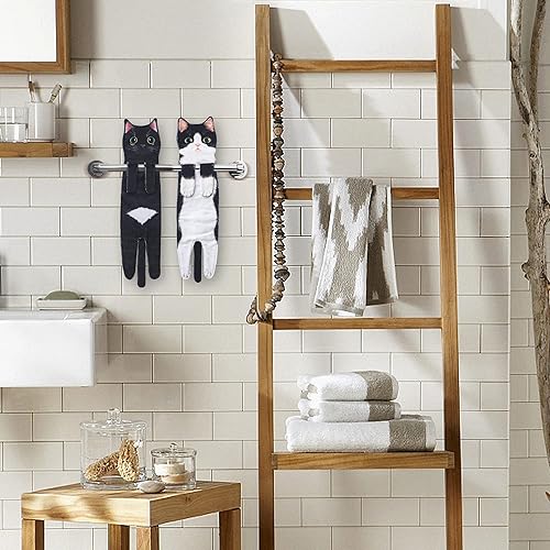 Vista 100 de Divertidas toallas de mano para el baño y la cocina, bonitas toallas decorativas decorativas para colgar en la cara, súper absorbentes, suaves