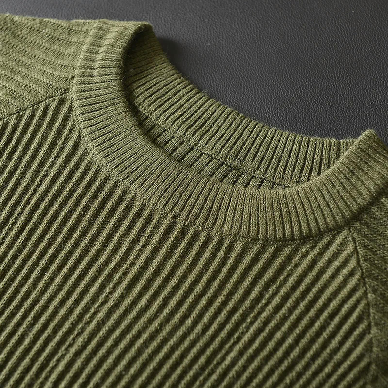 Męski sweter męski sweter z dzianiny okrągły dekolt miękki w dotyku splot dzianinowy sweter dzianina na co dzień