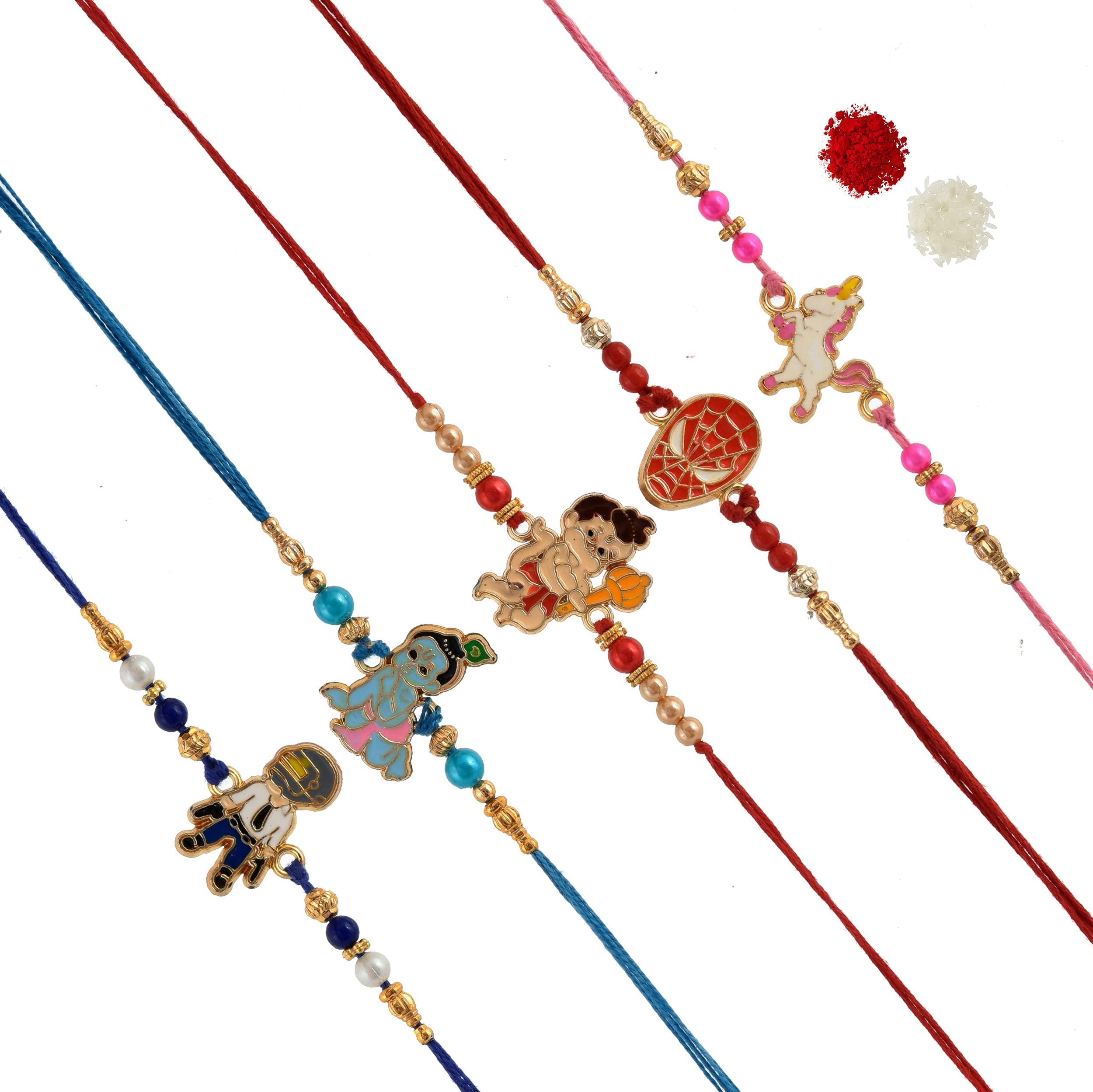 Pride Store Kids Rakhi Cartoon Charactor Rakhis with Roli Chawal, Rakhi for Bro, Little Bro Bhai, kid , Chota Bhai Bhaiya, Brother, Girls Boys Childrans Rakhi set Younger brother Pack of 5 (Kids Rakhi Set Q17) (B0B65SXM8R) Amazon Price History, Amazon Price Tracker