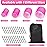 shynek Hair Rollers 48 Pcs Set, 24Pcs Hair Rollers 4 Sizes and 24 Pcs Hair Clips for Long Medium Short Hair (Pink)