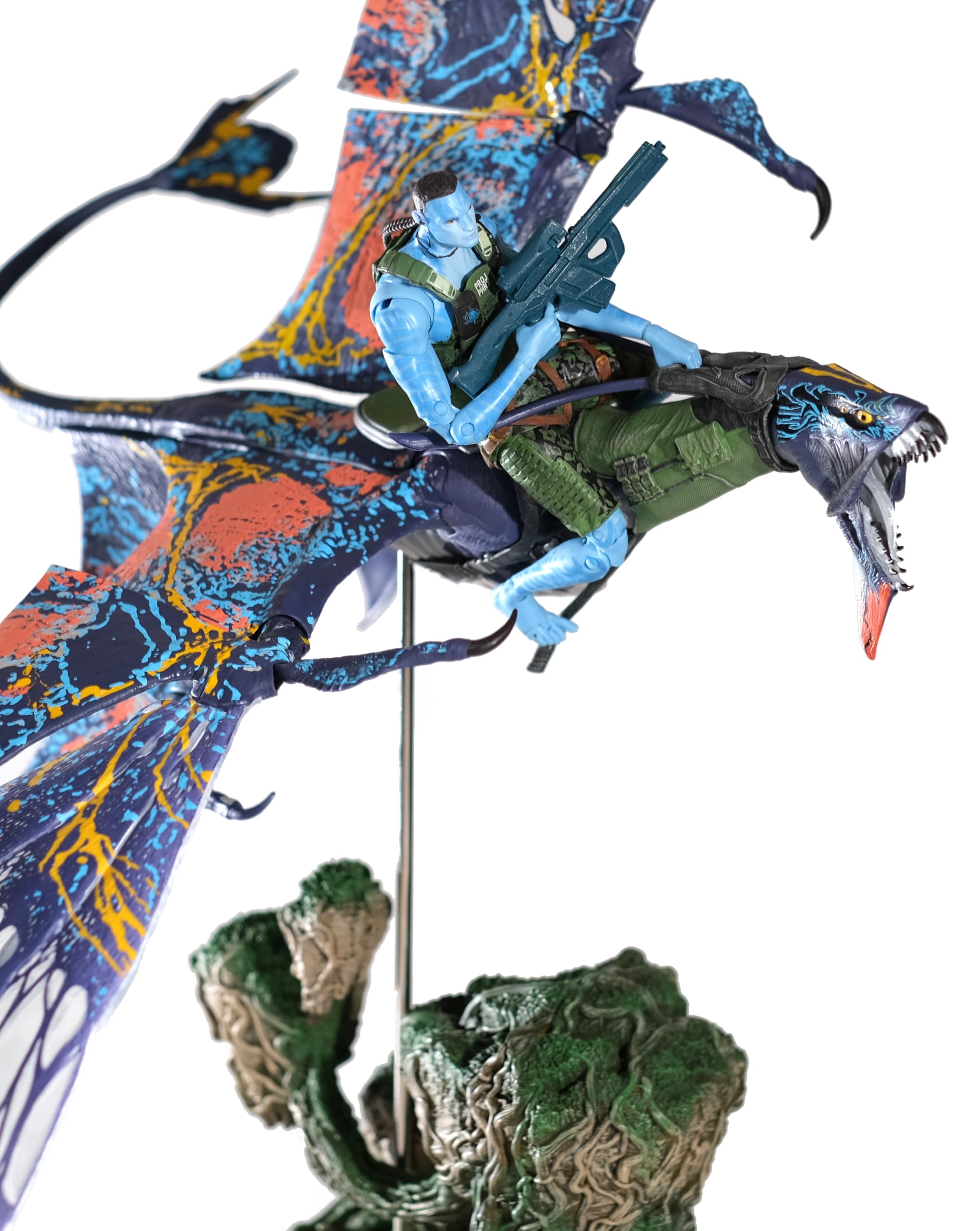 Disney Avatar DLX MEGA Banshee & Rider - A2 QUARITCH & Banshee (złota etykieta)