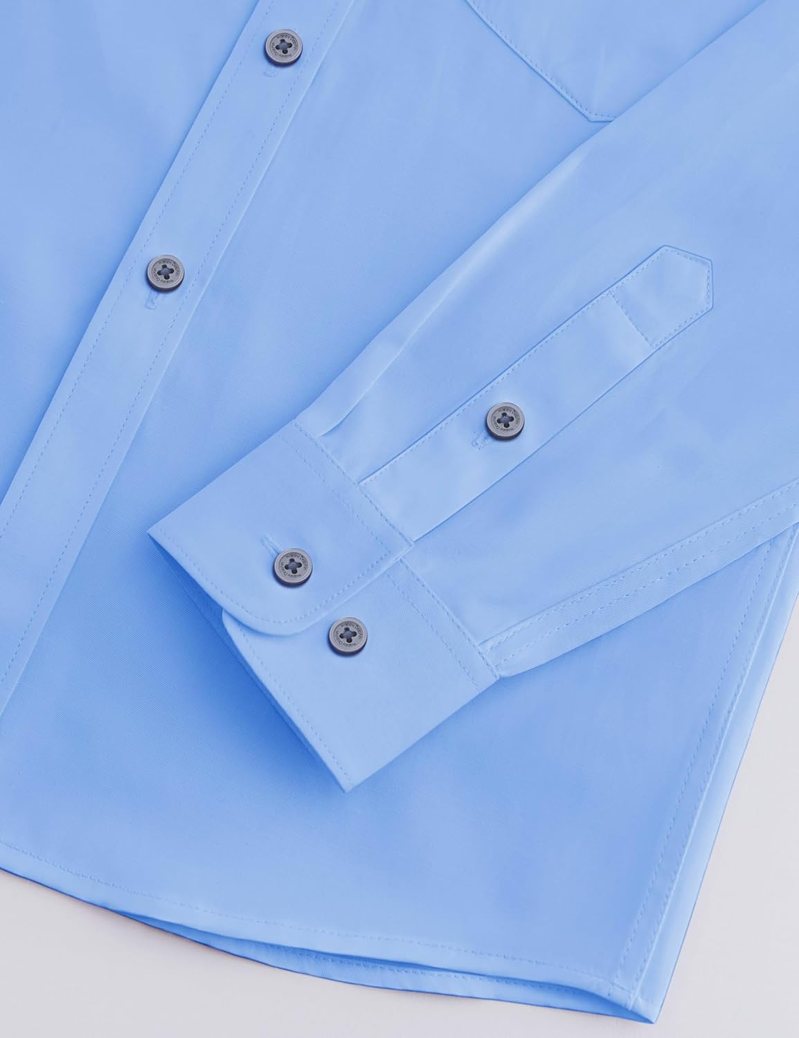 Boys Long Sleeve Button-Down Dress Shirts with Tie: 2 Fabrics (Stretch/Standard) & 2 Fits (Regular/Husky) - Image 7
