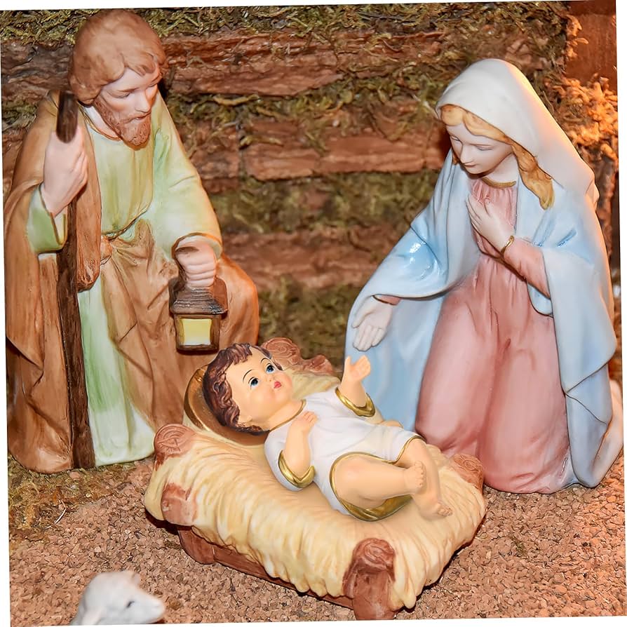Amazon.co.jp: Veemoon 赤ちゃん イエス キリスト降誕 置物 装飾