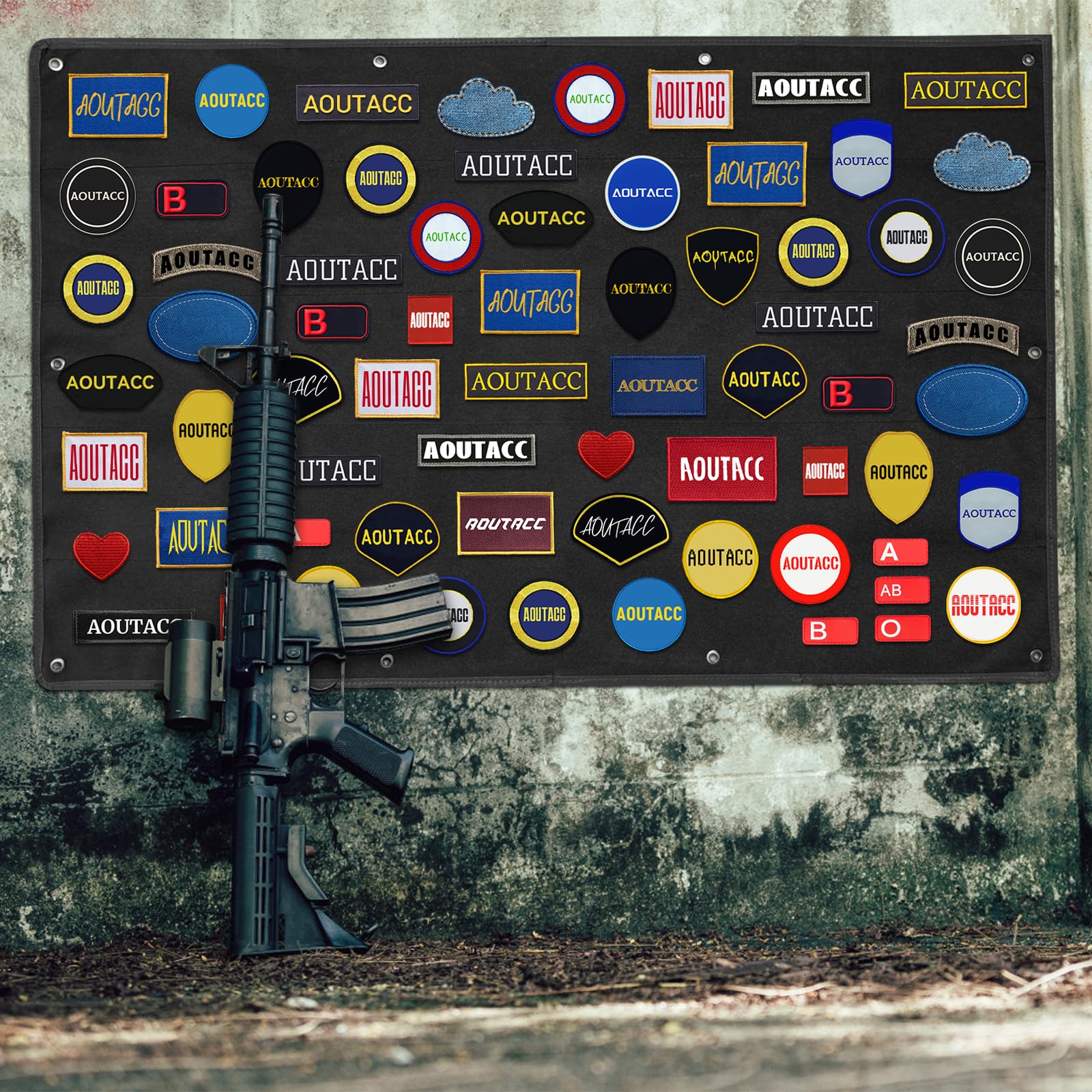 Tactical Military Patch Holder Board Hook & Loop Morale Patch Panel (108x70cm)