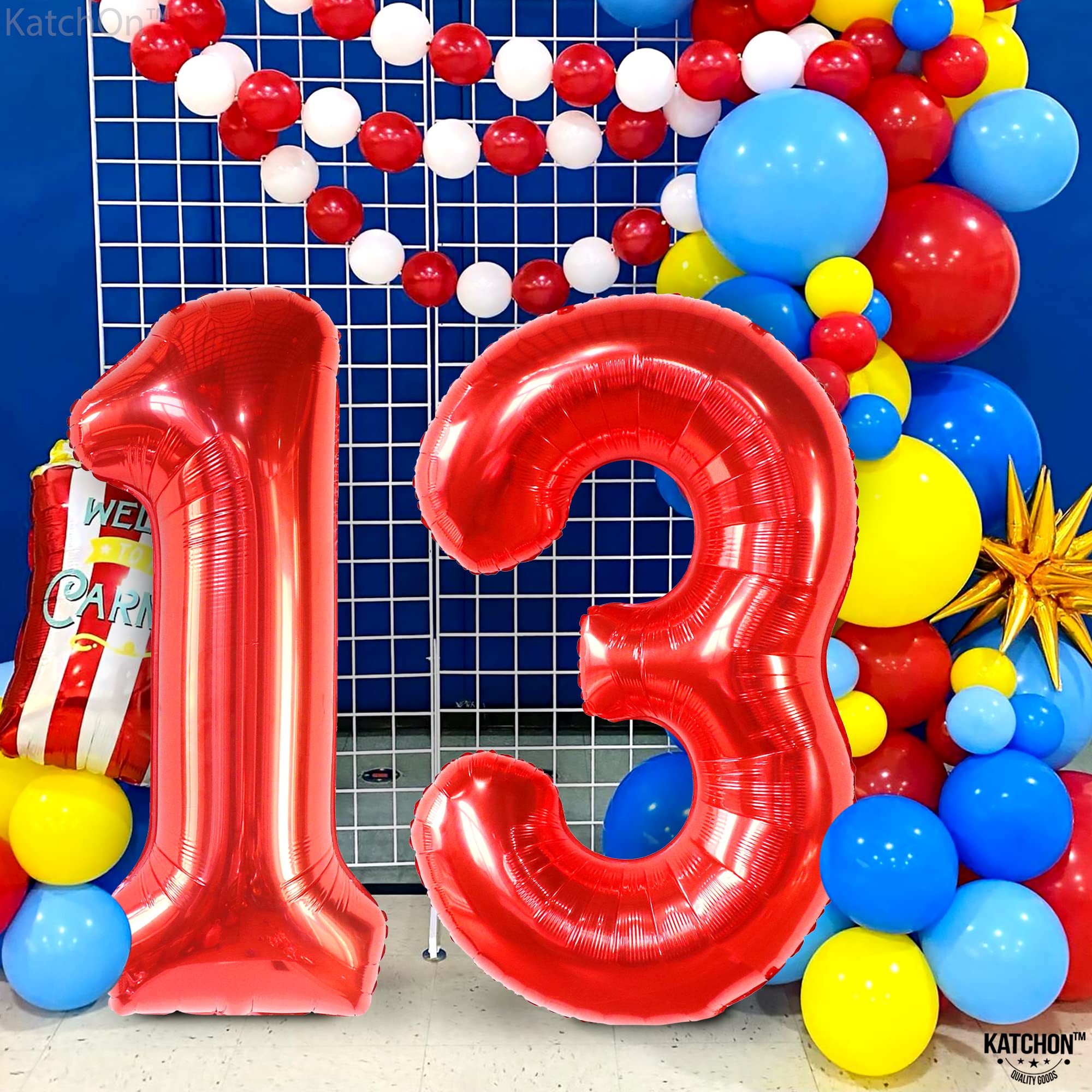 Amazon.com: KatchOn, Giant Red 13 Balloon Numbers - Giant 40 Inch