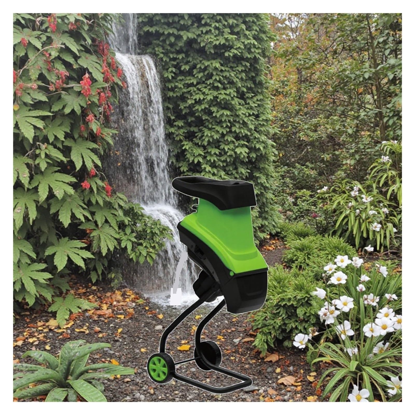 Trituradora De Madera Eléctrica Grado Industrial 15A 2500w Con Cuchillas Doble Filo Rápida para Residuos Jardín Hojas Ramas