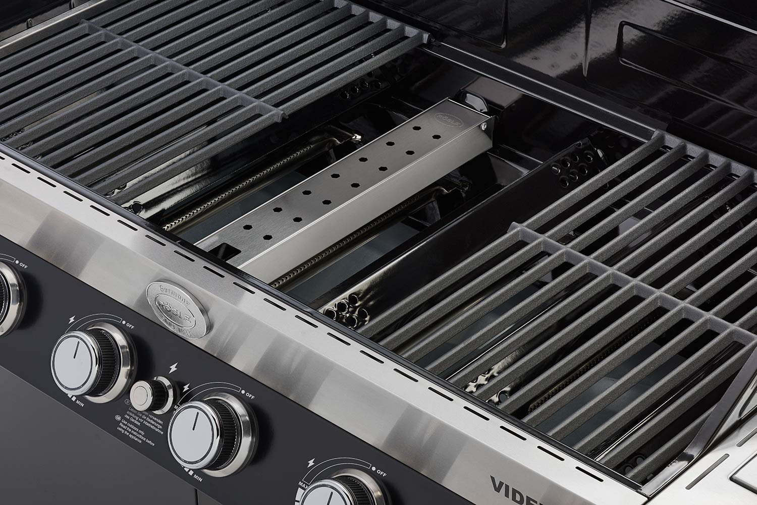 RÖSLE Räucherbox VIDERO Edelstahl, Hochwertige Smokerbox für Raucharoma im Gasgrill, Edelstahl 18/10