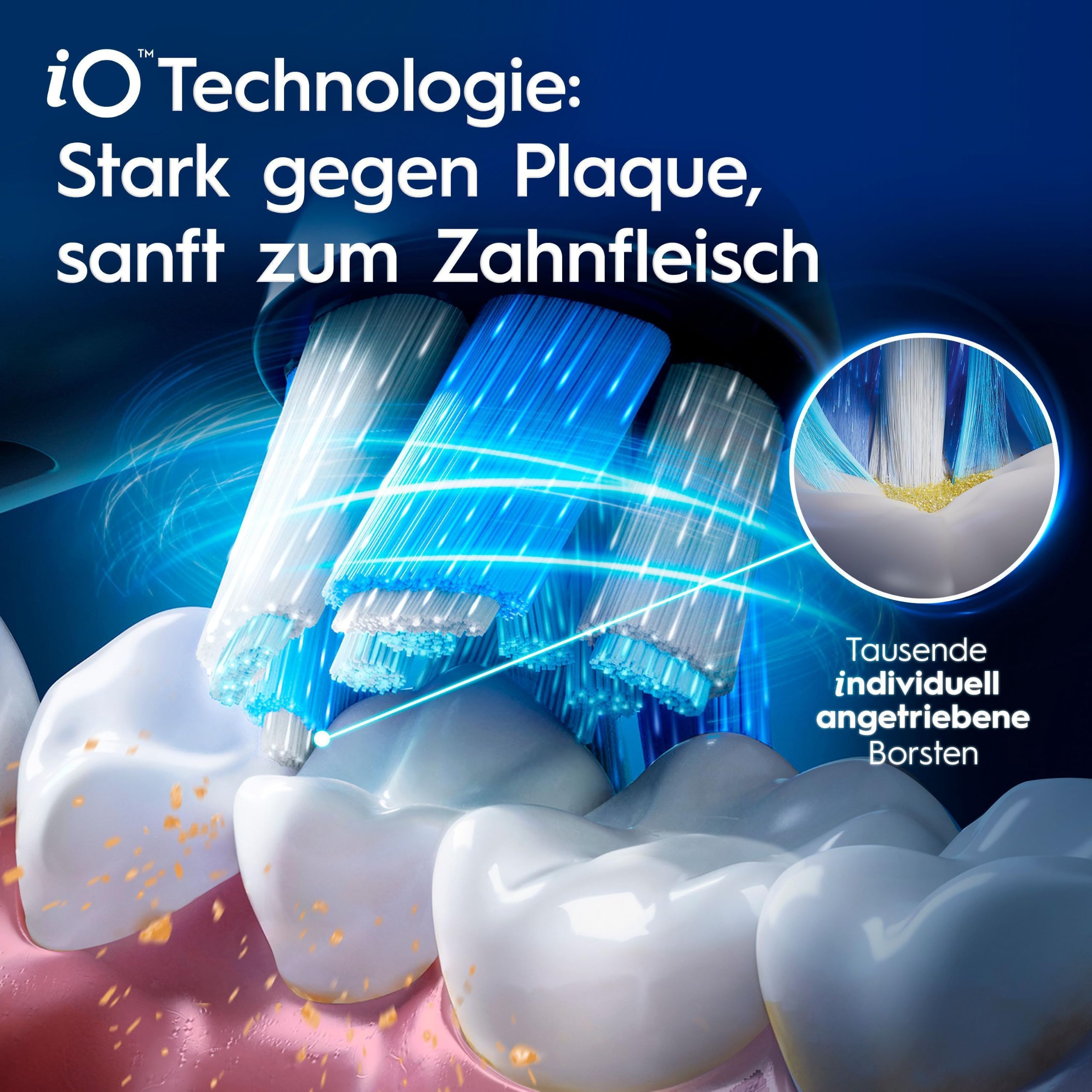 Oral-B iO Series 9 Elektrische Zahnbürste, Schwarz | Inkl. 3 Aufsteckbürsten, Lade-Reise-Etui, CHIP Testsieger (11/25), Electric Toothbrush mit 7 Modi Für Zahnpflege