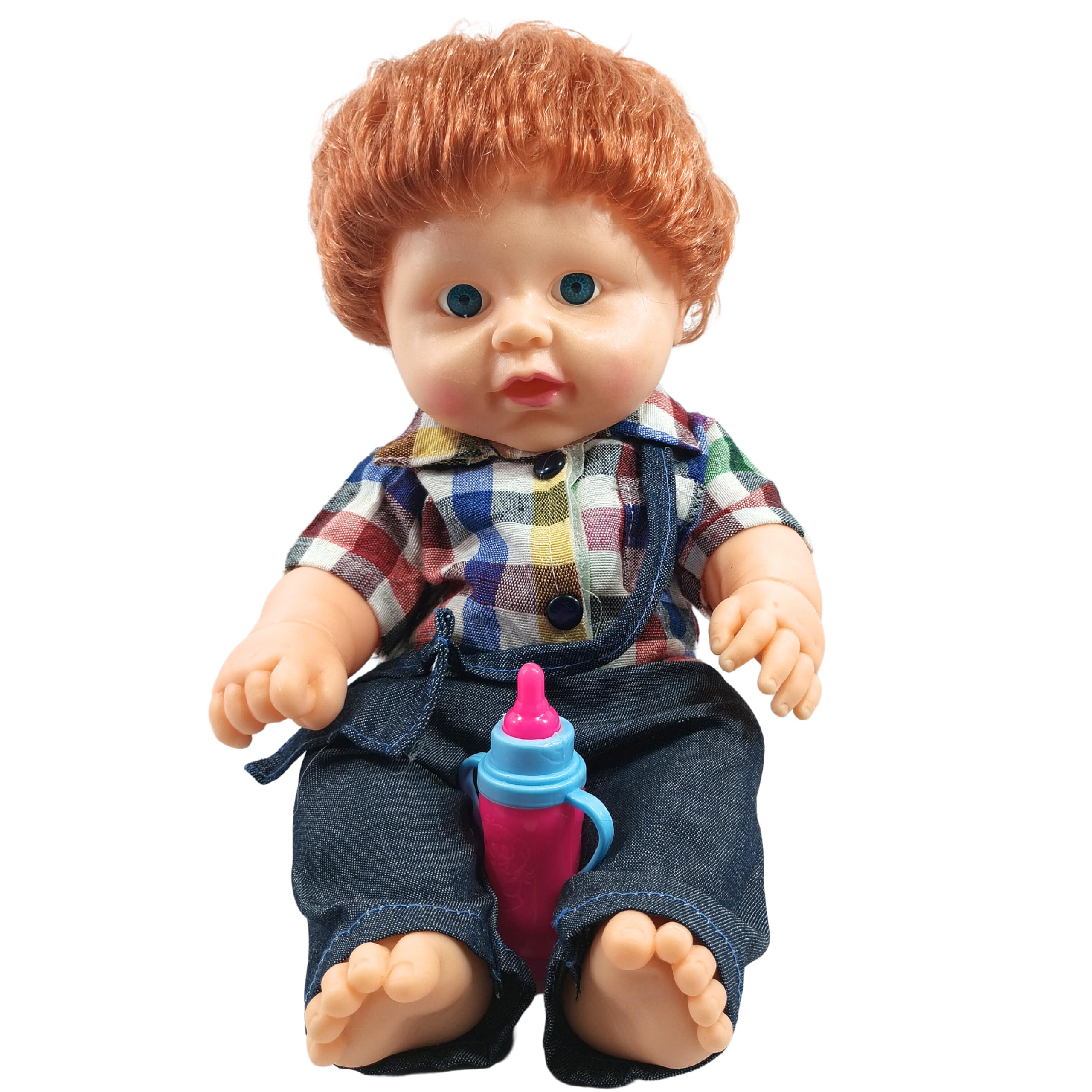 Ladli® Cute Soft Body Toy for Kids (Head, Arms & Legs Moveable) Realistic Newborn Baby Doll with Feeding Toy for Kids and Gift for Kids Golu Baba Doll Little Boy in Teddy Check Dress (B0DFPCXMZ9) Amazon Price History, Amazon Price Tracker