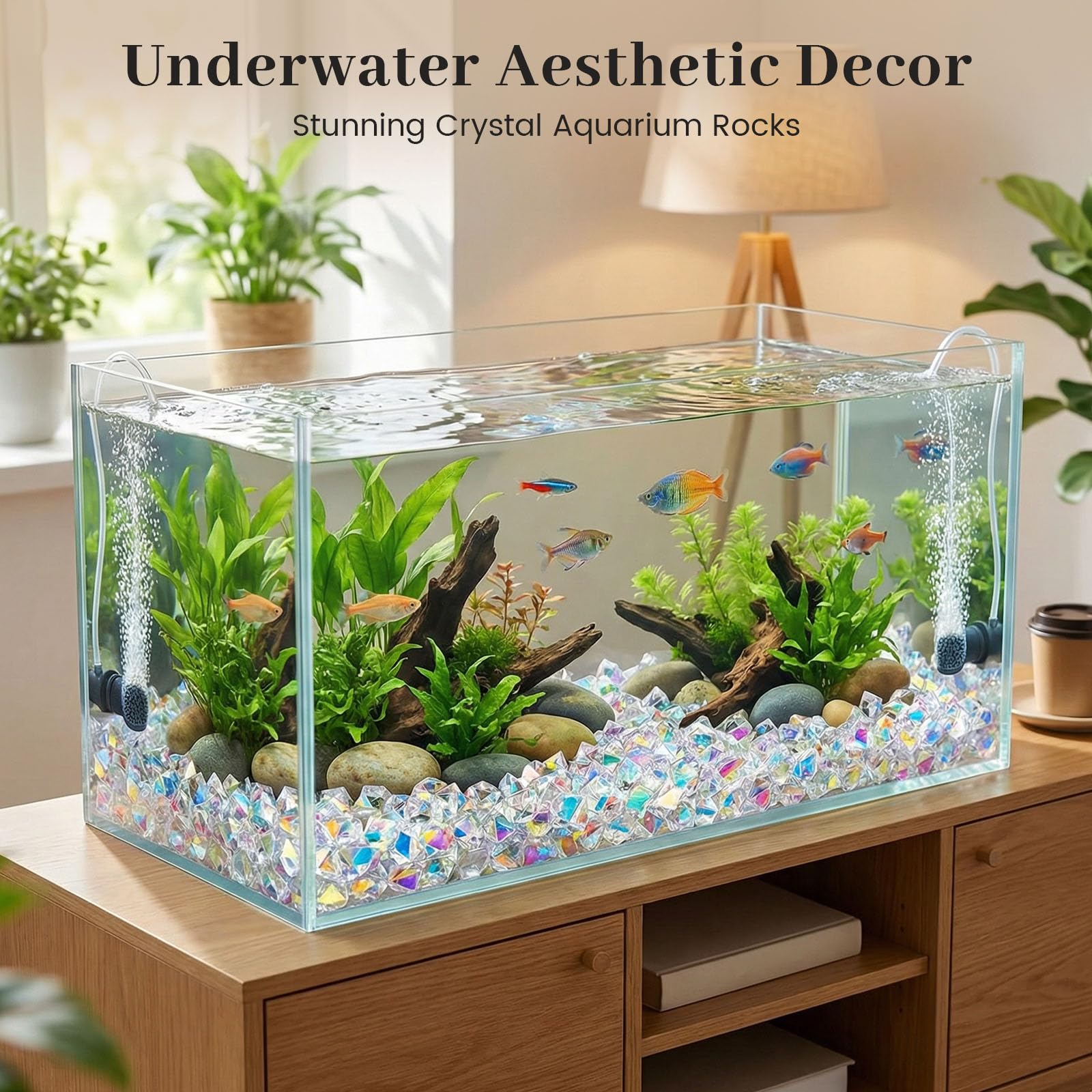 DomeStar Canicas transparentes para relleno de jarrones, rocas falsas