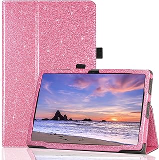 Case for Onn. 11" Tablet Pro (2023 Model:100110027) - Folio PU Leather Stand Cover with Pencil Holder, Glitter Pink