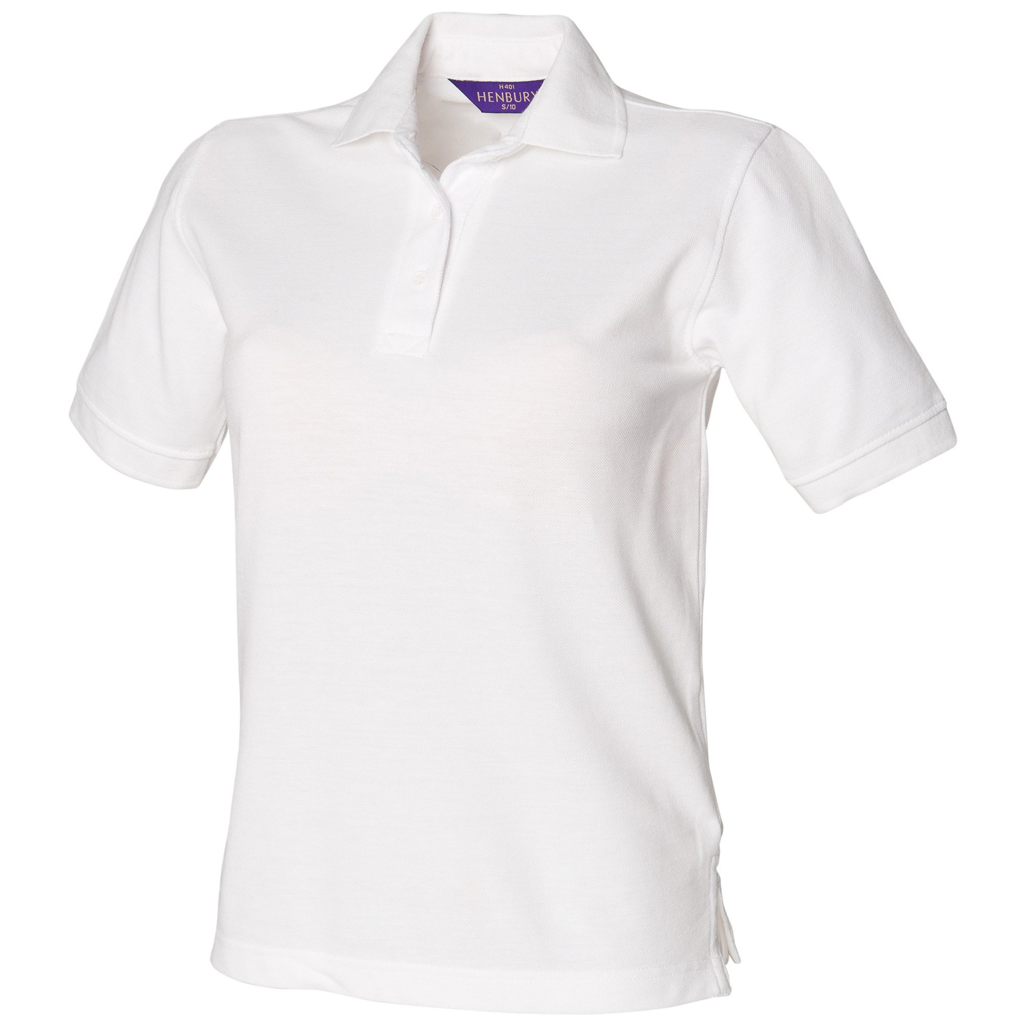 Henbury Womens/Ladies 65/35 Polo Shirt (XL) (White)