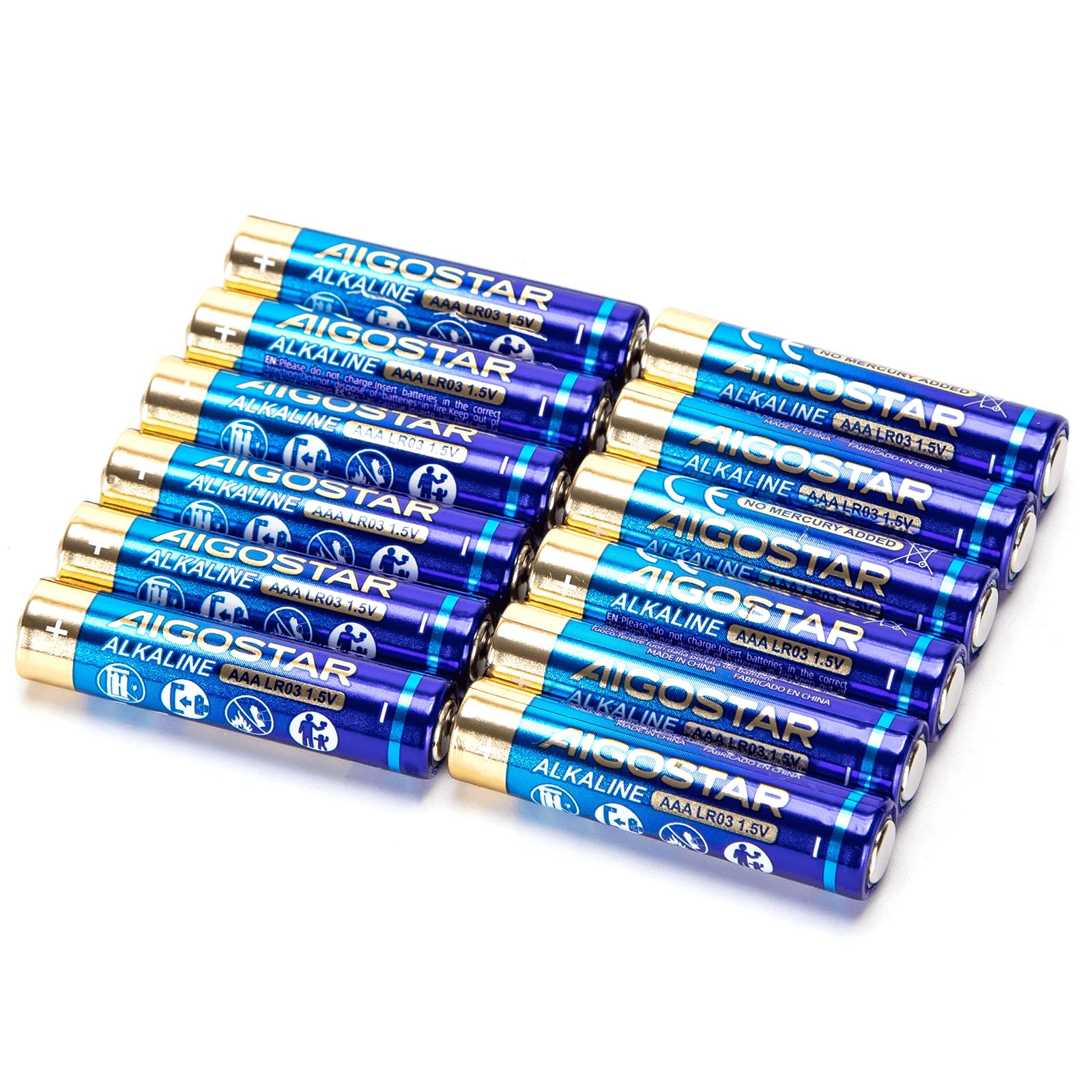AAA (LR03) 1.5V Alkaline Battery Pack of 12 Ideal for Electronic Devices and Toys