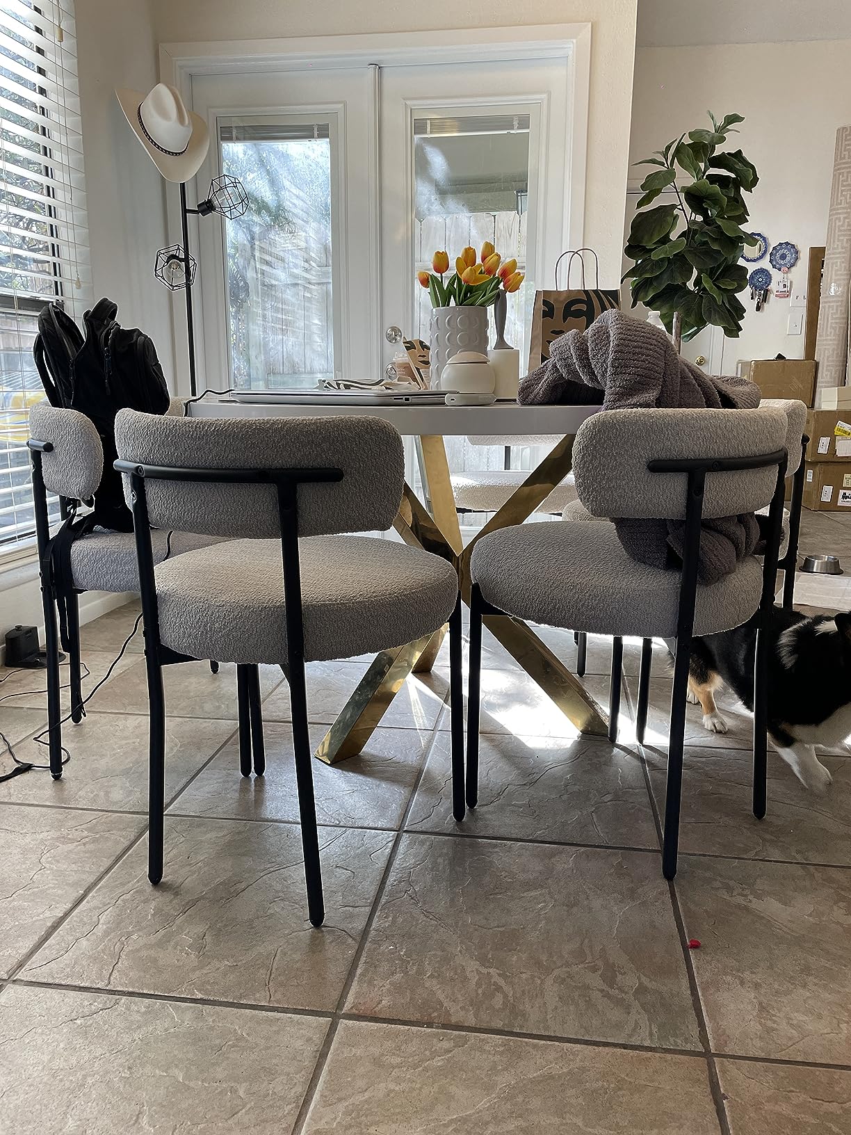 33/mo Finance DYHOME Green Dining Chairs Set of 2, MidCentury