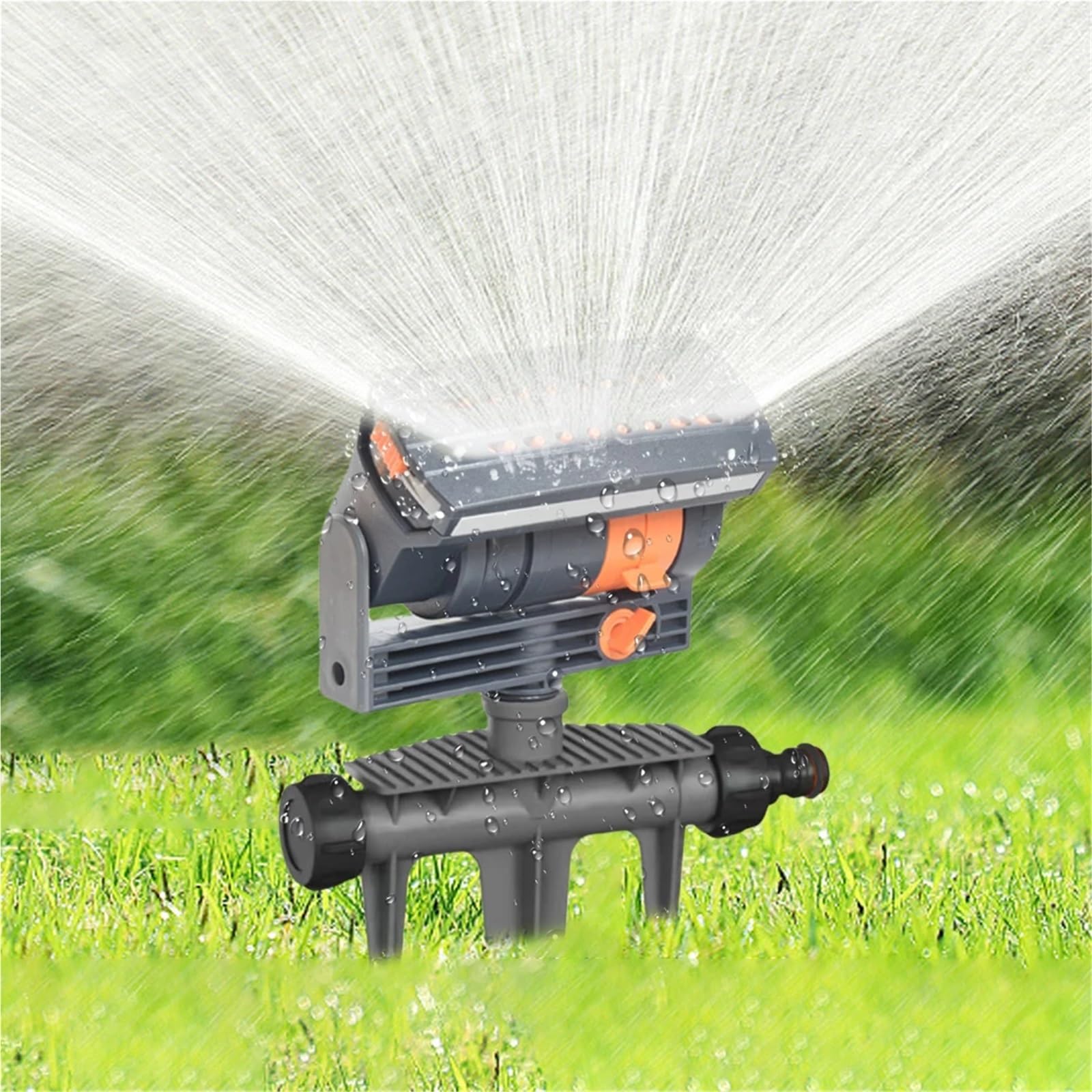 Rasensprenger Oszillierender Sprinkler | Automatische Garten 4 Modi Rasenschaukel 16 Düsen Bewässerungsgerät for Terrasse