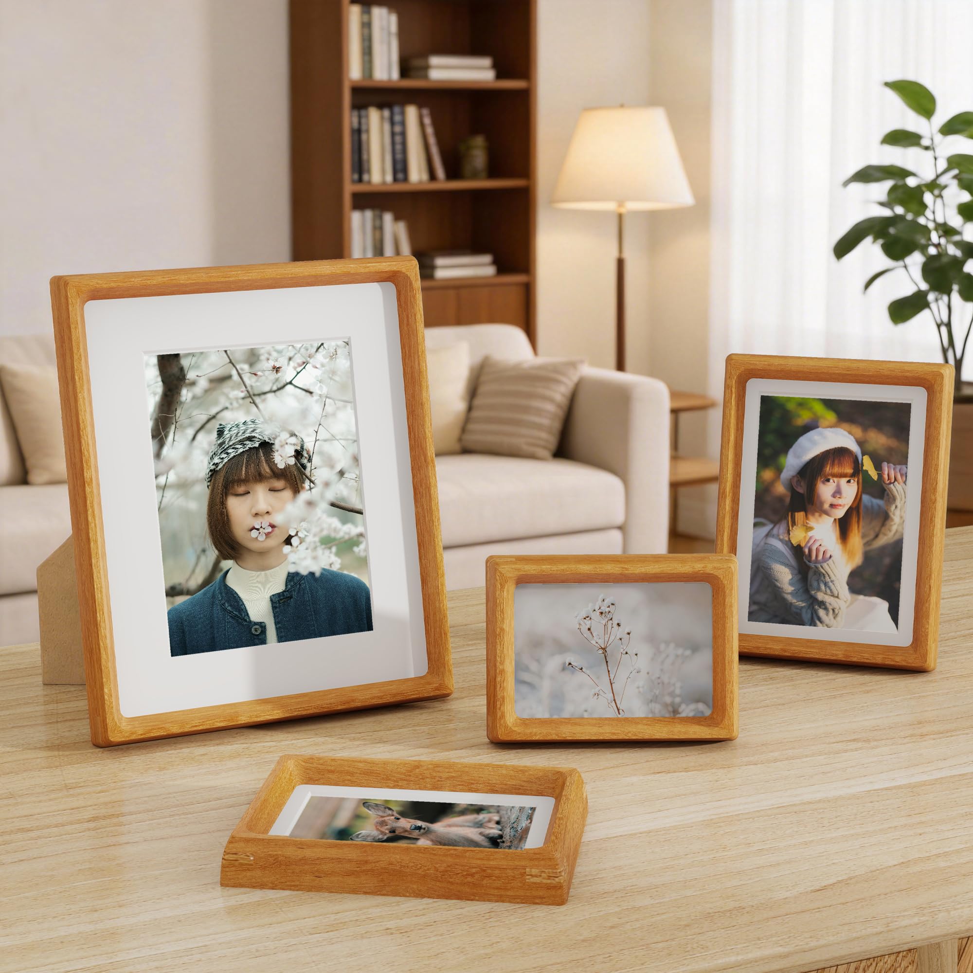 Amazon.co.jp: A3フォトフレーム、天然チーク材A3写真フレーム、強化