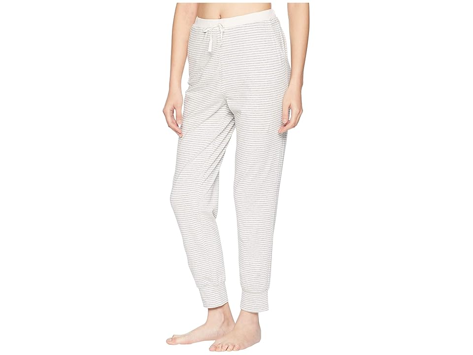 

Skin Natural Skin 28 Mariana Jogger (Heather Grey/Pearl Pink Stripe) Women's Pajama, White