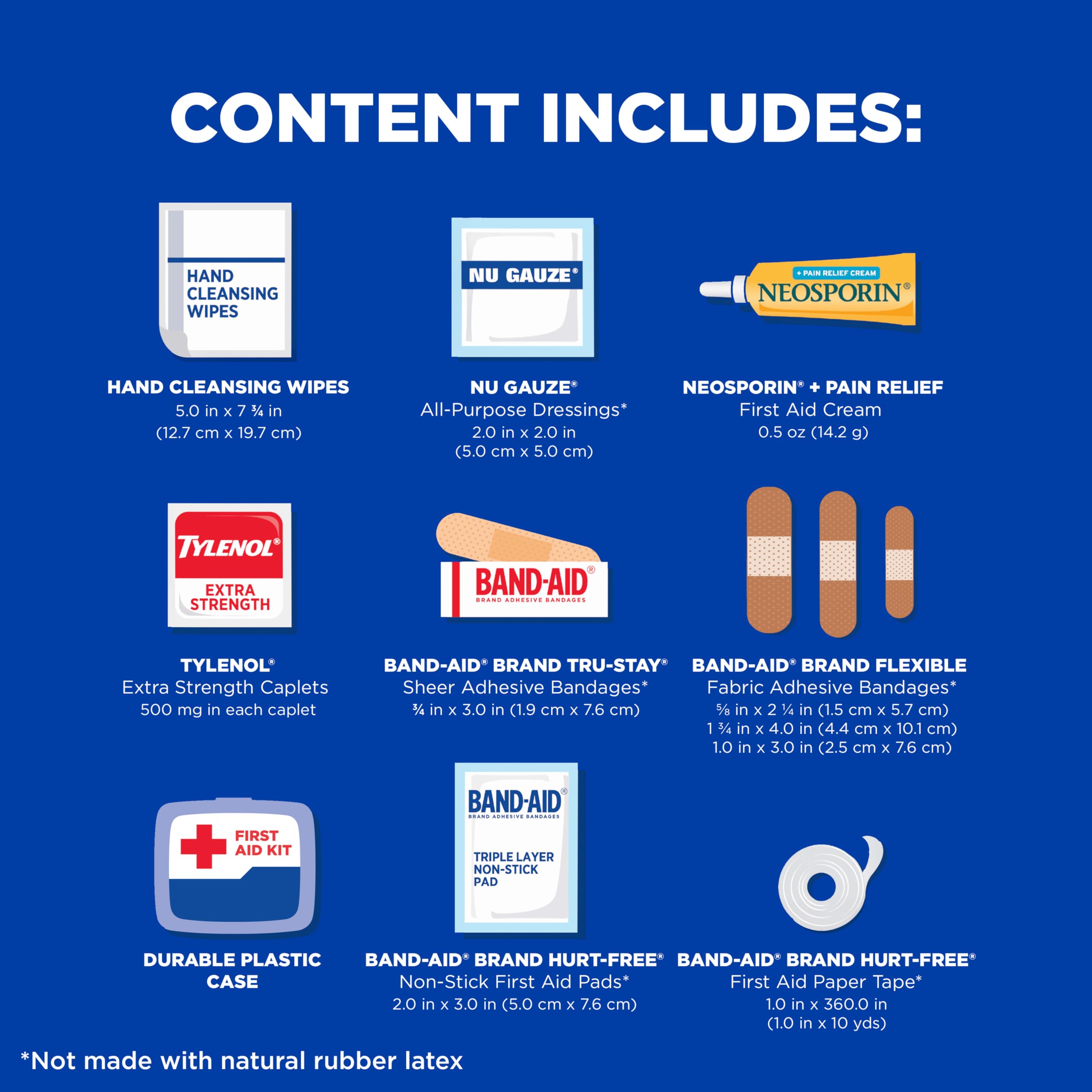 BAND-AID Brand Travel Ready Portable First Aid Kit, 80 Piece — Amazon image 3