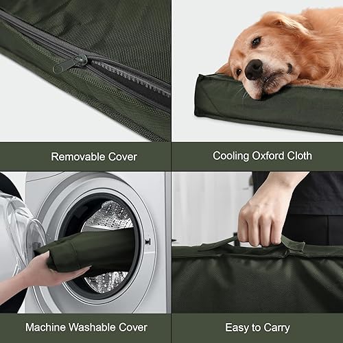 Miniatura 3 de Cama para perros para exteriores, para todo tipo de clima, cama impermeable XXL para perros grandes, alfombrilla ortopédica de espuma para mascotas