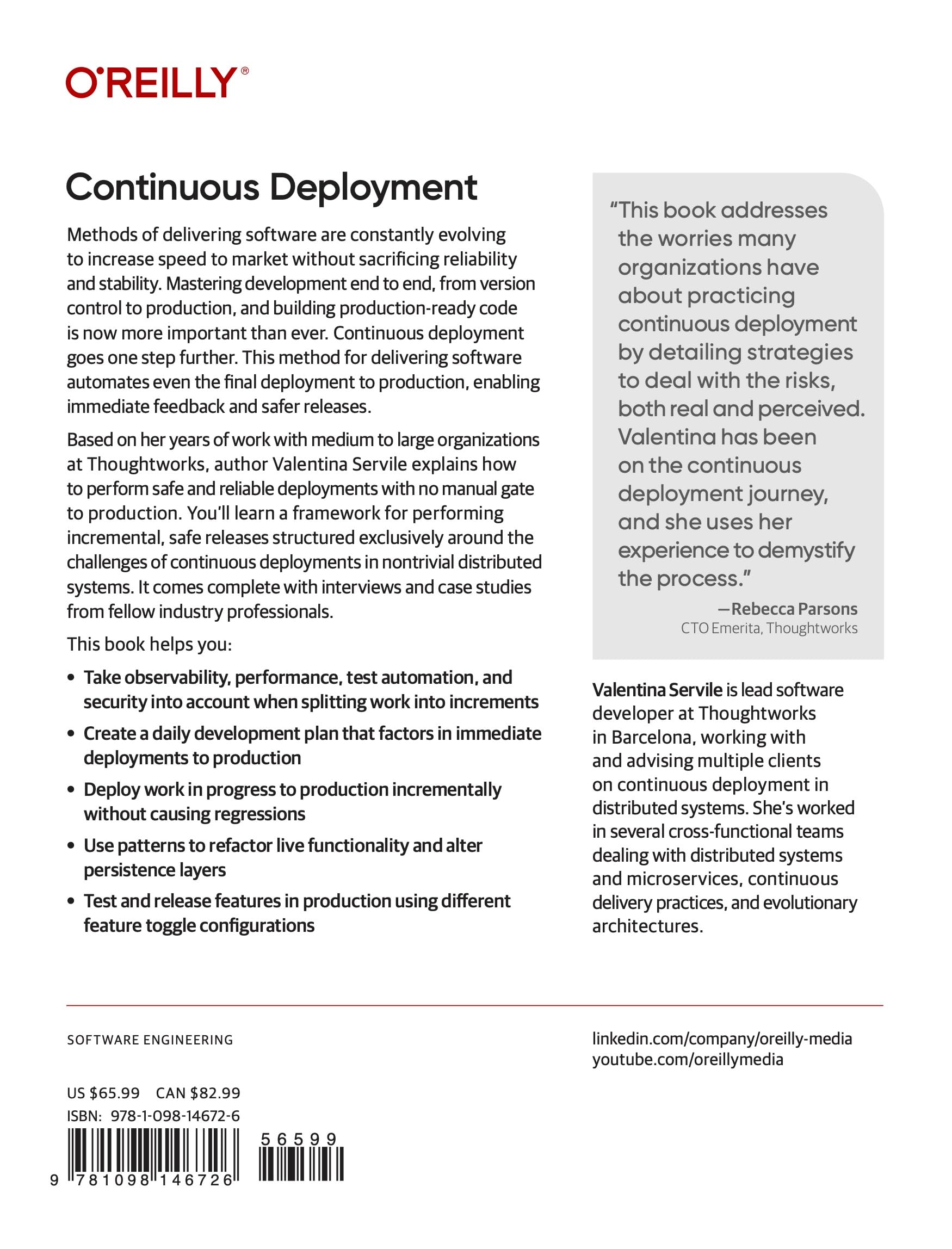 Continuous Deployment: Enable Faster Feedback, Safer Releases, and More Reliable Software