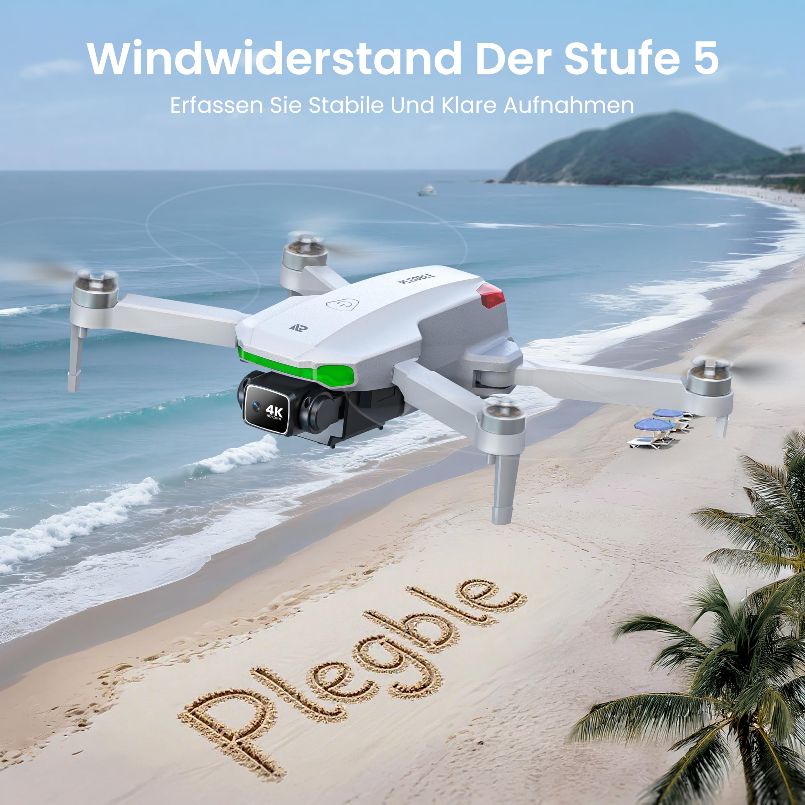 GPS Drohne mit Kamera EIS 4K für Erwachsene, mit Bildschirm auf Controller, 70 Minuten Flugzeit, 10 KM FPV Übertragung, AI Orbit Modus, Follow-Me/autom, für Anfänger Spielzeug Geschenke, unter 249 g
