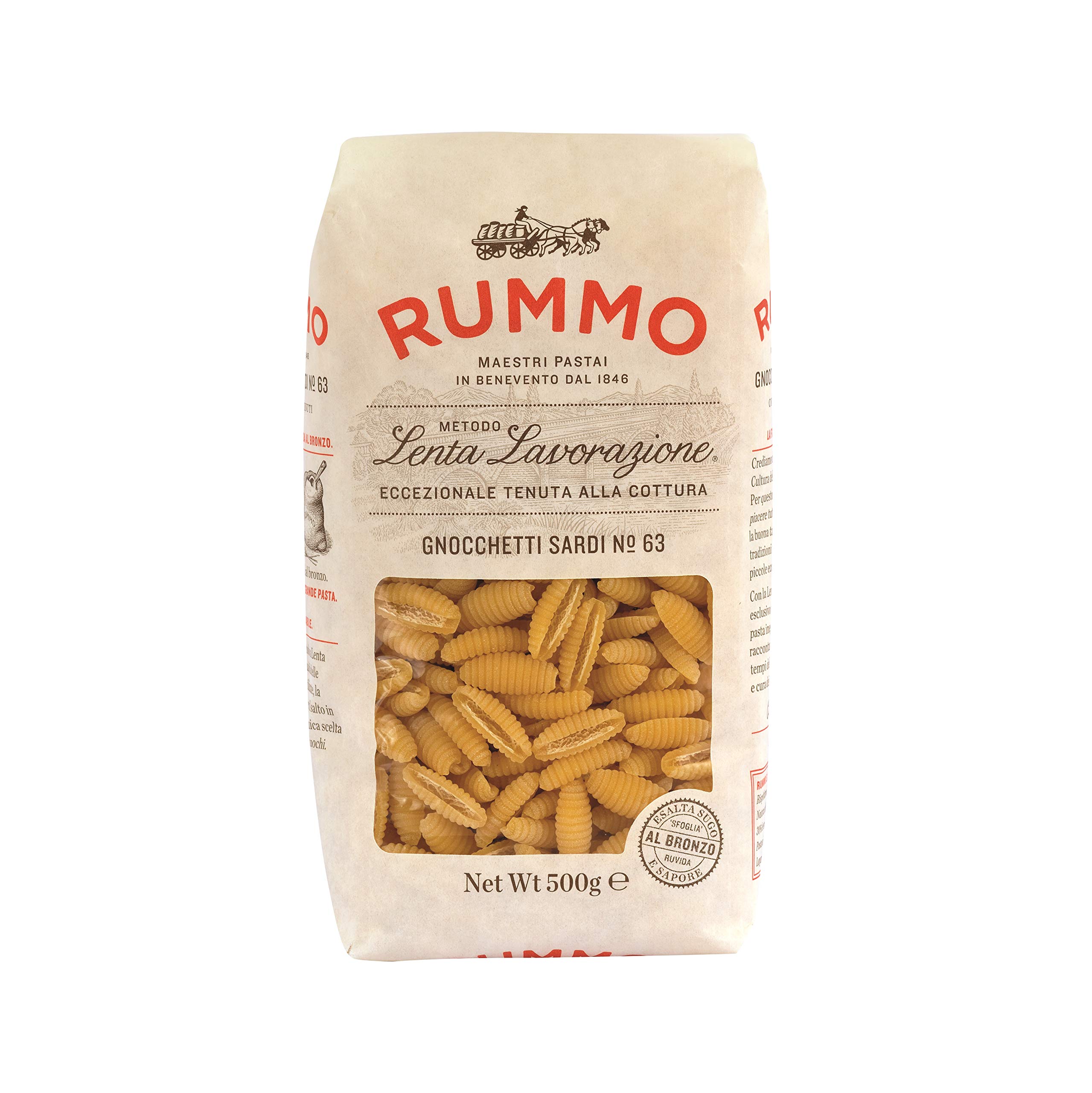 Rummo - Gnocchetti Sardi n.63 Bronce Dibujado - 16 Paquetes de 500 g