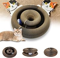 Vista 1 de Magnetic Magic Organ Cat Scratcher Toy, Extra-Thick & Large Connectable Cardboard Scratching Board with Bell Ball, Interactive Enrichment Toy for