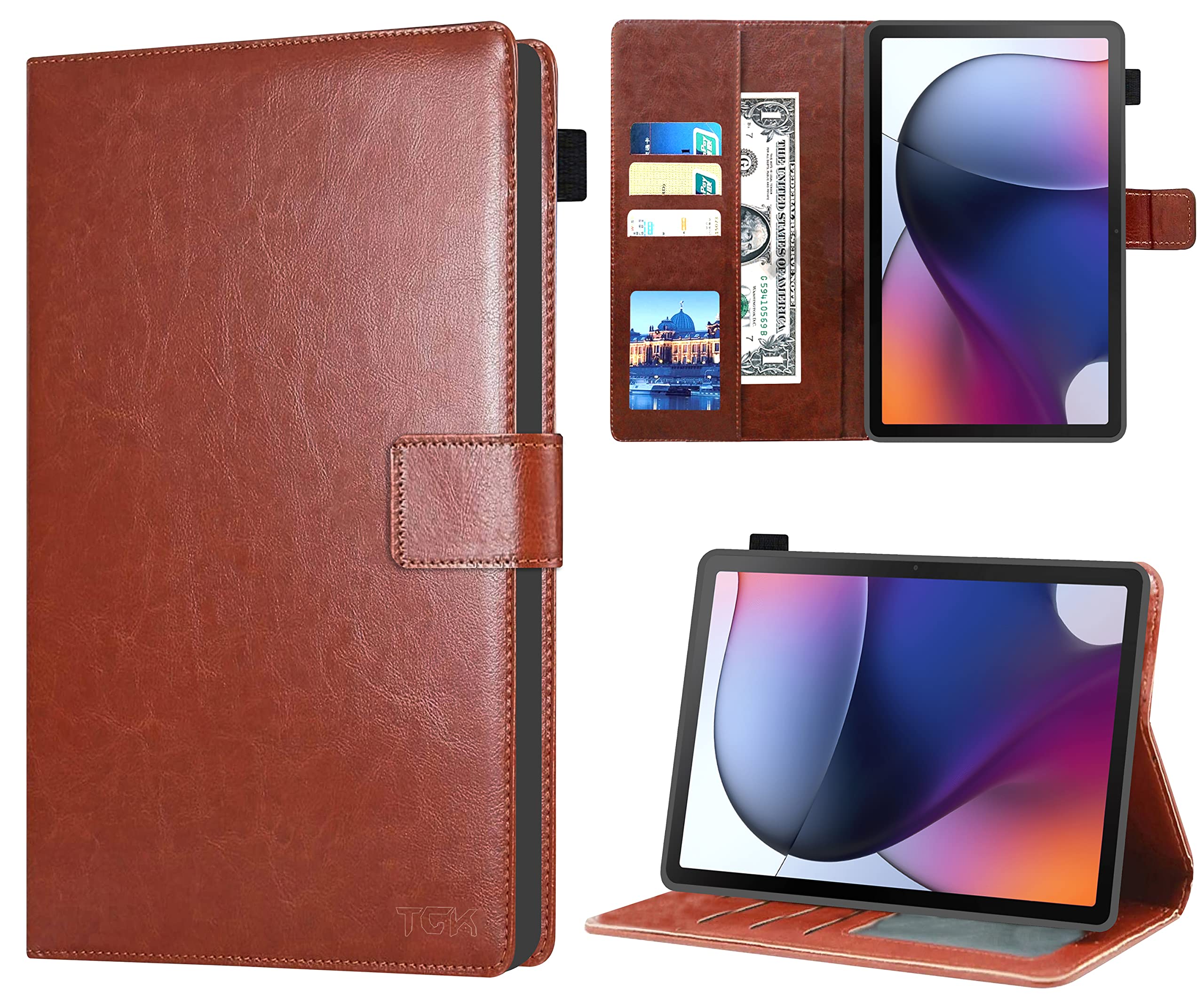 TGK Multi Protective Wallet Leather Flip Stand Case Cover for Motorola Moto Tab G62 10.6 inch Tablet, Brown (B0BC115SCJ) Amazon Price History, Amazon Price Tracker
