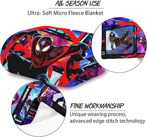 Miniatura 4 de Hero - Manta de franela suave y acogedora para cama, sofá, manta de viaje ligera para automóvil, manta transpirable de aire acondicionado de 50 x 60