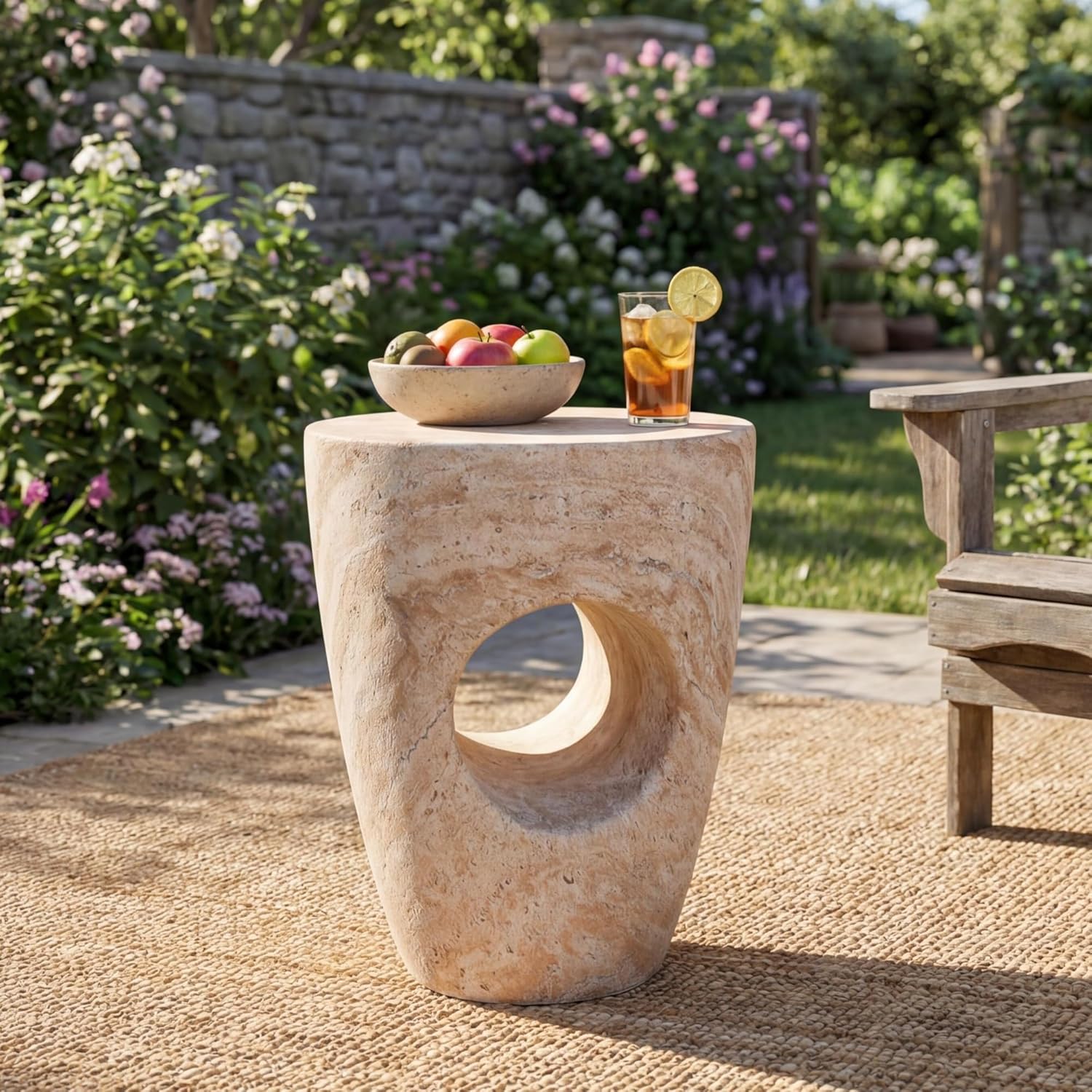 Outdoor Side Table Patio Versatile Accent for Living Spaces Balcony Deck Poolside Garden Backyard Porch Use Compact Stylish Functional Furniture Piece