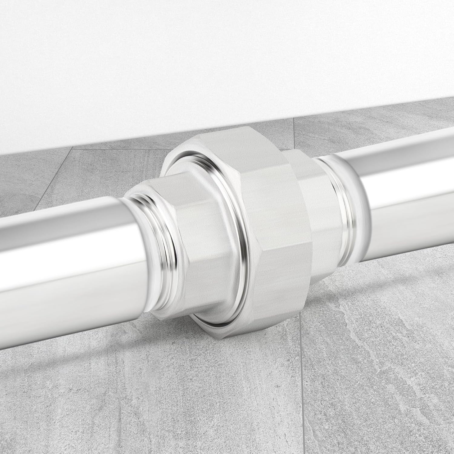 5PCS 304 Stainless Steel Union, 1/4" NPT Male x 1/4" NPT Male Cast Pipe Fitting