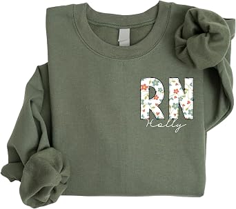 CUSTOM Unisex Nurse Sweatshirt and Hoodies - Personalized New Registered - Graduation Gift and Appreciation UNISEX
