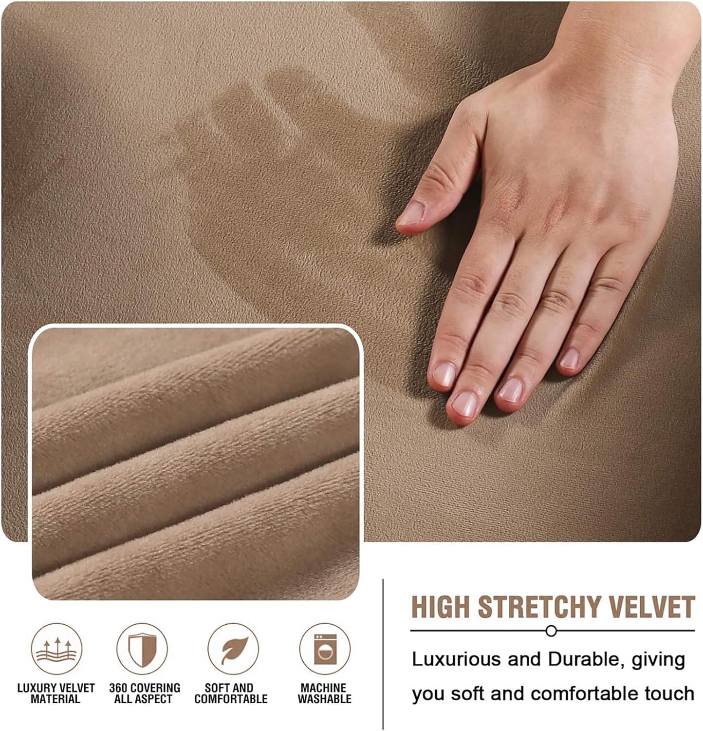 XJHKG Velvet Stretch Armless Futon Slipcover Washable Furniture Protector for Sofa Bed(Burgundy)