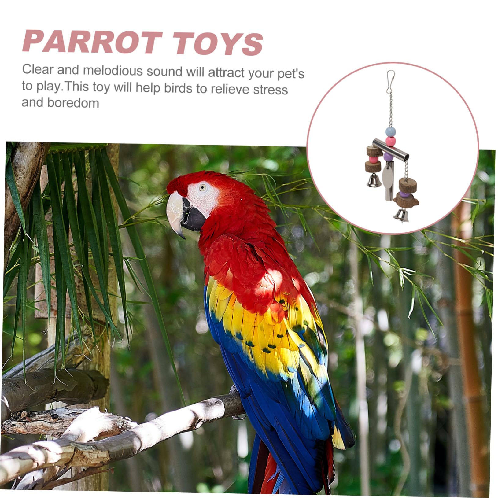 POPETPOP 3st Vogel Glocke Vogelspielzeug Für Sittiche Conure-Spielzeug Wellensittichspielzeug Käfig Hängendes Spielzeug Papagei Mittel Und Groß