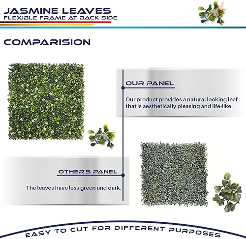 Miniatura 13 de Windscreen4less 6 paneles artificiales de boj de 20 x 20 pulgadas, seto topiario, plantas, hierba, pantalla de privacidad para exteriores, Boj