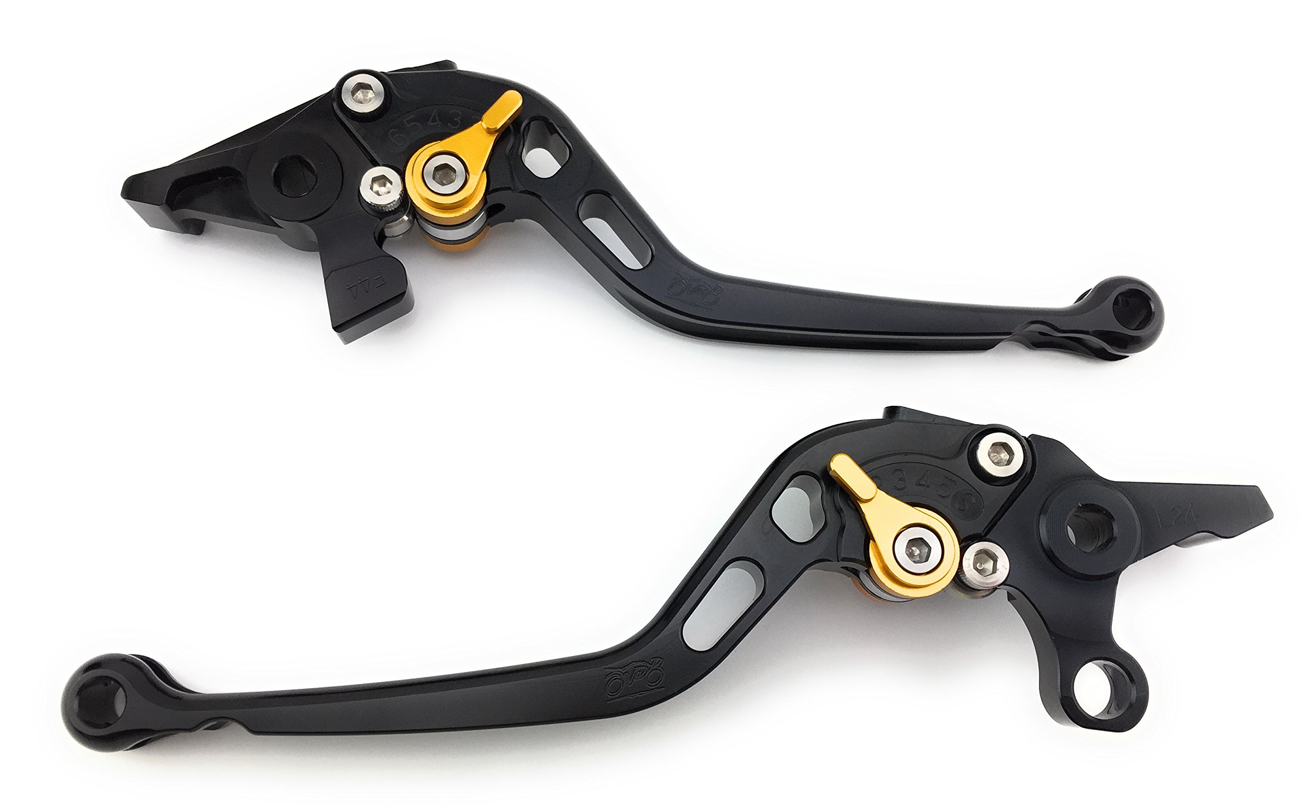Leviers longs moto CBR 600F et CB 600 Hornet 2007-2016 Noir Or - 8