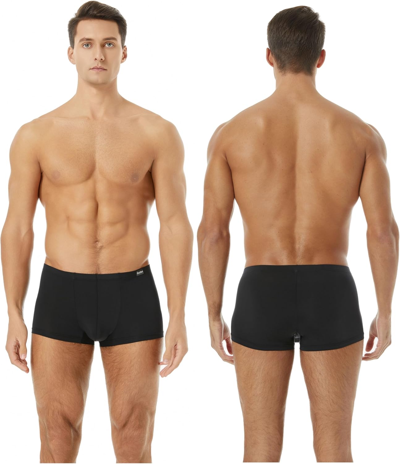 Men's Silky Underwear Trunks Rather Transparent Boxer Briefs Short Leg - Image 2