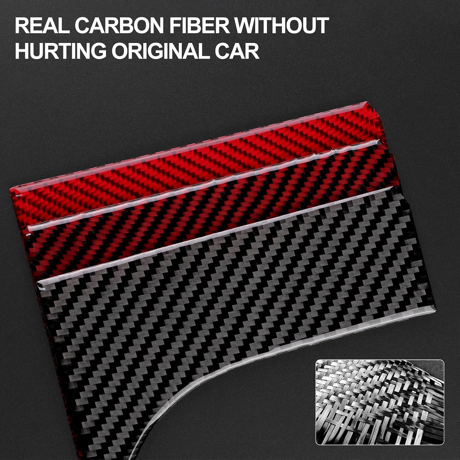 Carbon Fiber, for Toyota, Car Gear Box Water Cup Holder Frame Sticker for Toyota Tundra 2014 2015 2016 2017 2018 2019 2020 2021, Auto Interior Decoration, Black