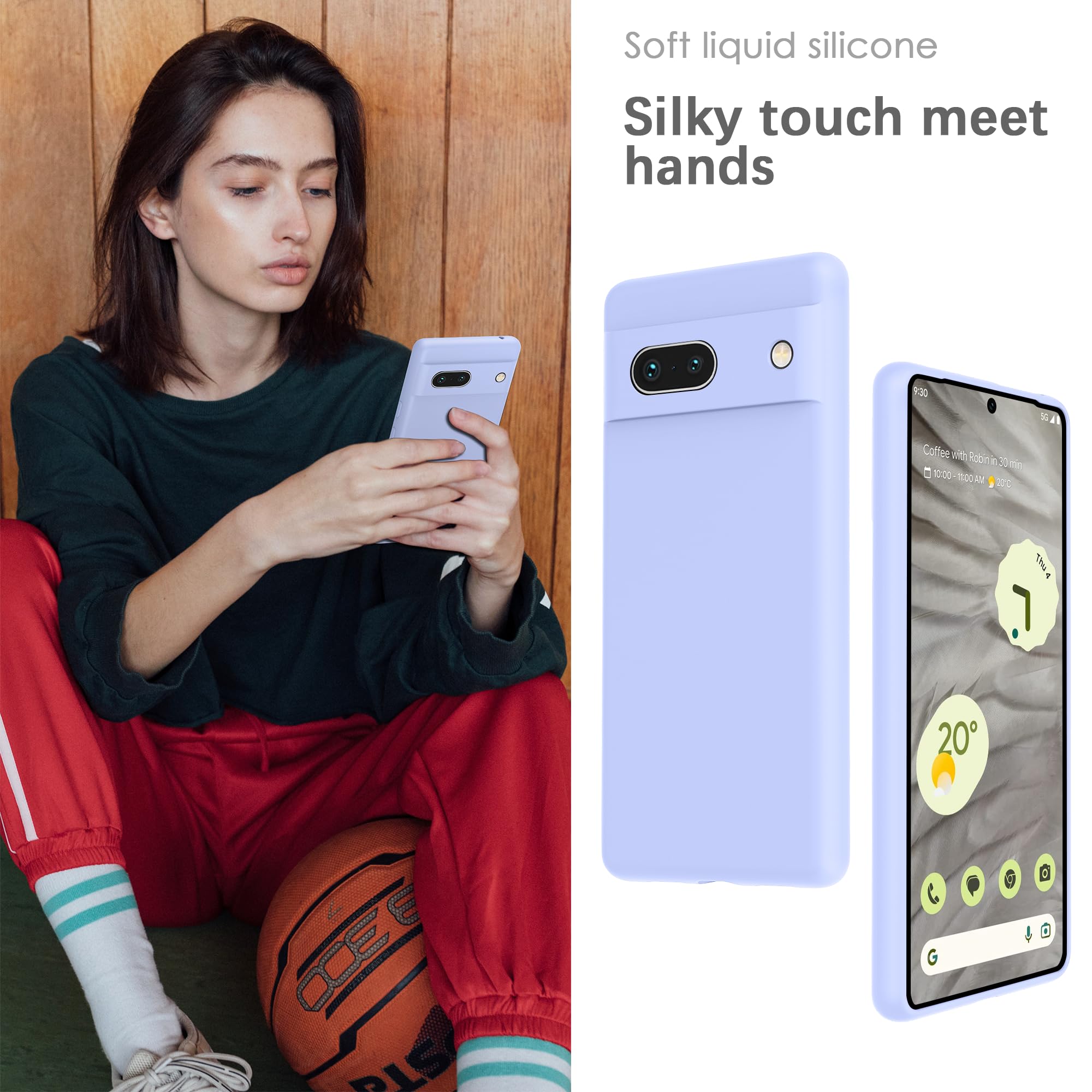 PUJUE For Google Pixel-7 Phone Case: Pixel 7 Silicone Protective Shockproof Cell