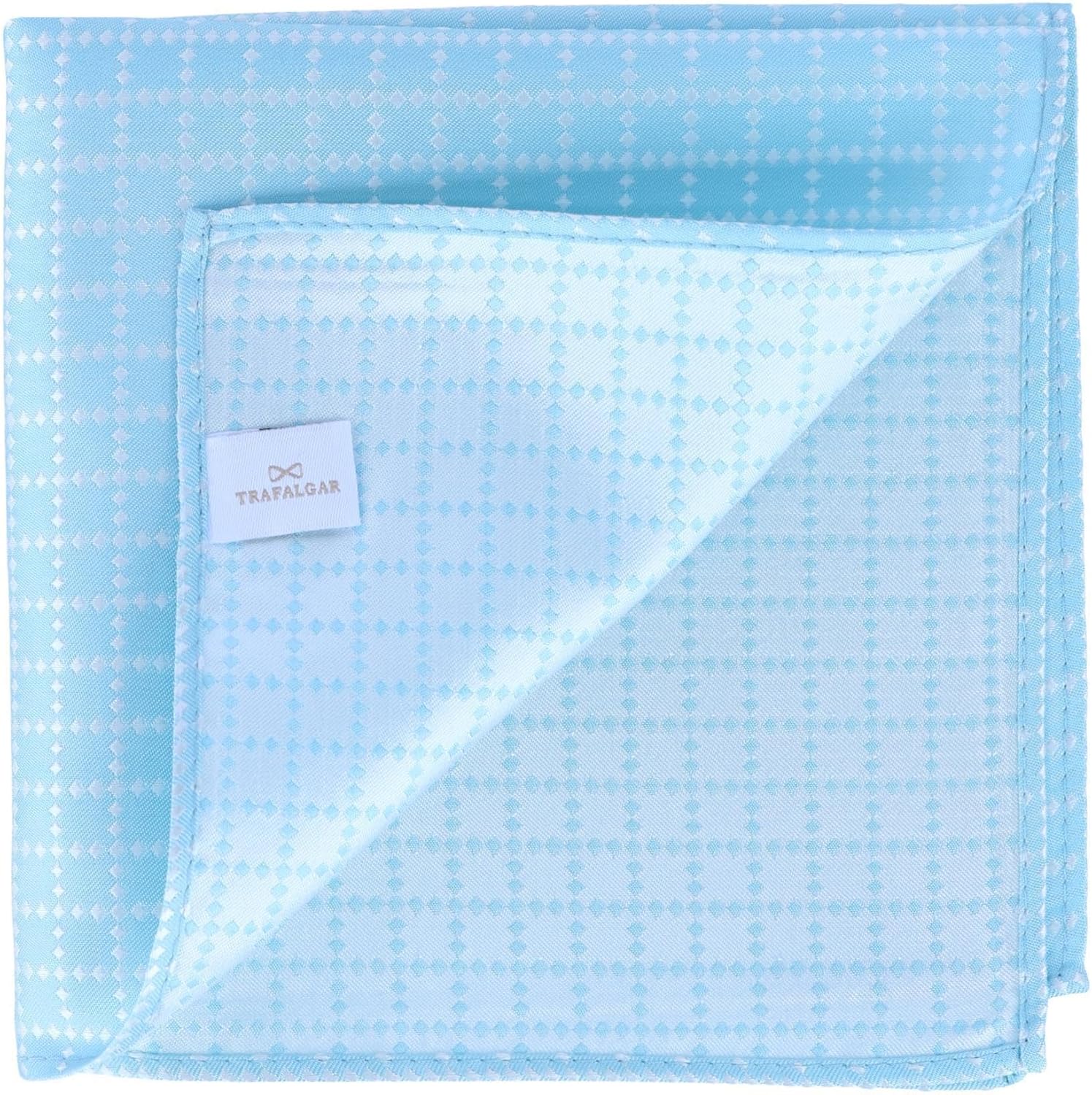 Trafalgar Men's Rowan Geometric Pattern 12 x 12 Silk Pocket Square Set