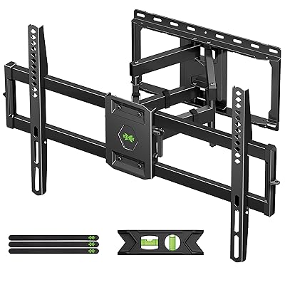 USX Mount Full Motion TV Wall Mount for Most 42-86 inch Flat Screen/LED/4K, TV Mount Bracket Dual Swivel Articulating Tilt 6 Arms, Max 16" Wood Studs, VESA 600x400mm, Holds up to 132lbs